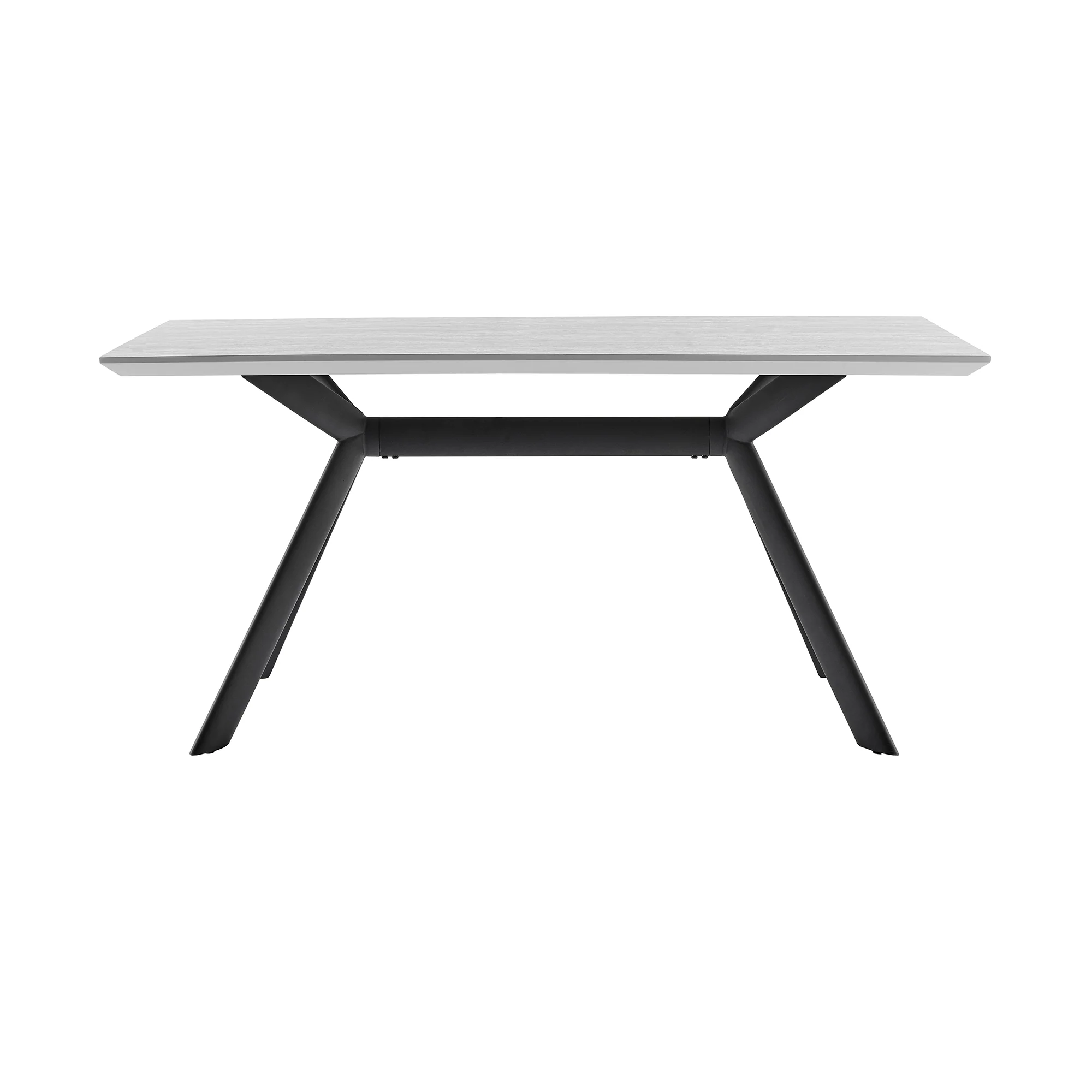 Margot Dark Gray Rectangular Dining Table with Black Finish By Armen Living - Image 8