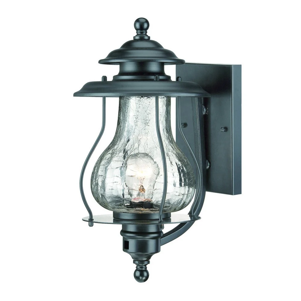 Matte Black Oil Lantern Wall Light By Homeroots