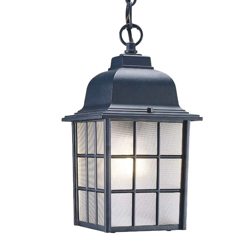 Matte Black Window Pane Lantern Hanging Light By Homeroots