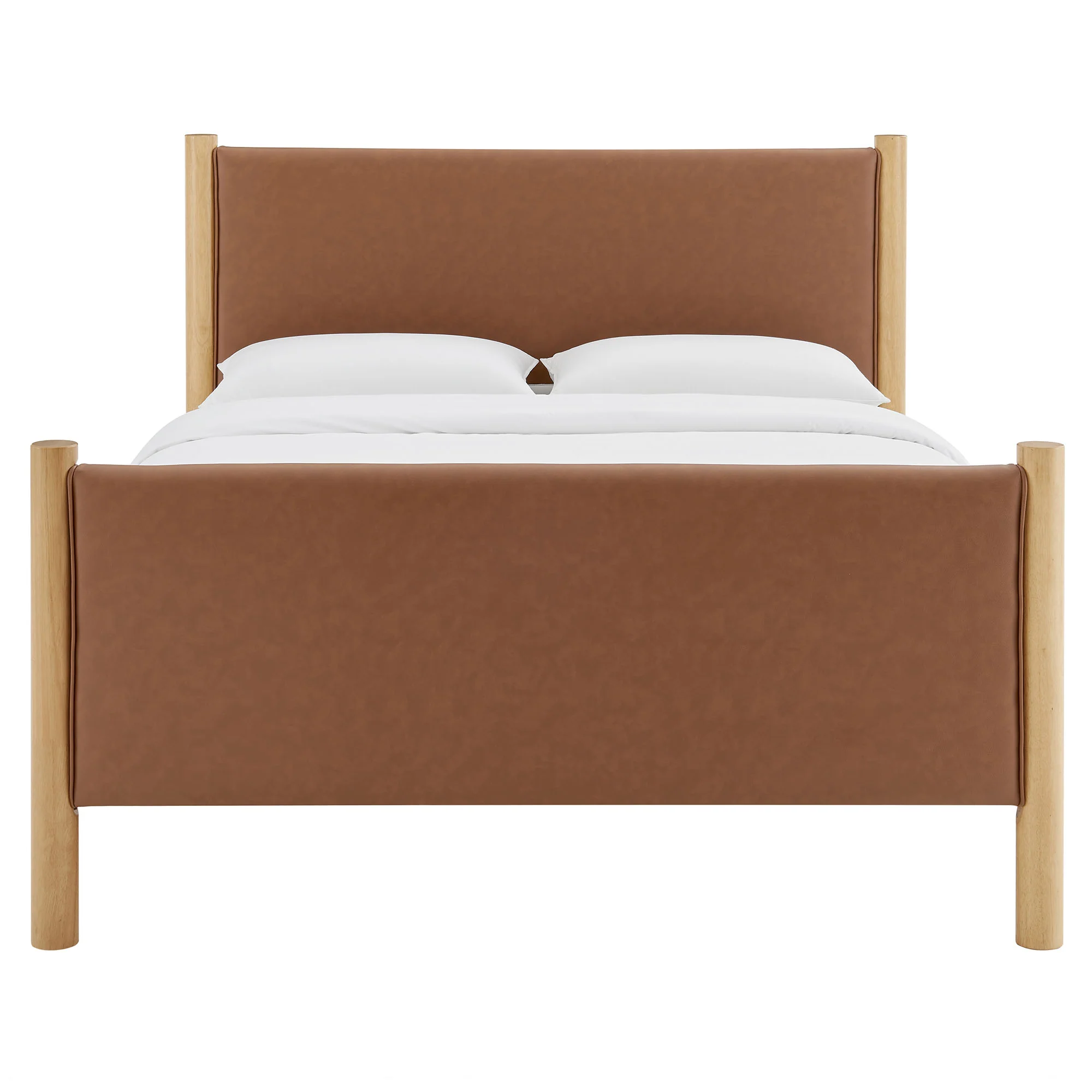 Maven Full Size Vegan Leather Upholstered Platform Bed by Modway - Image 5