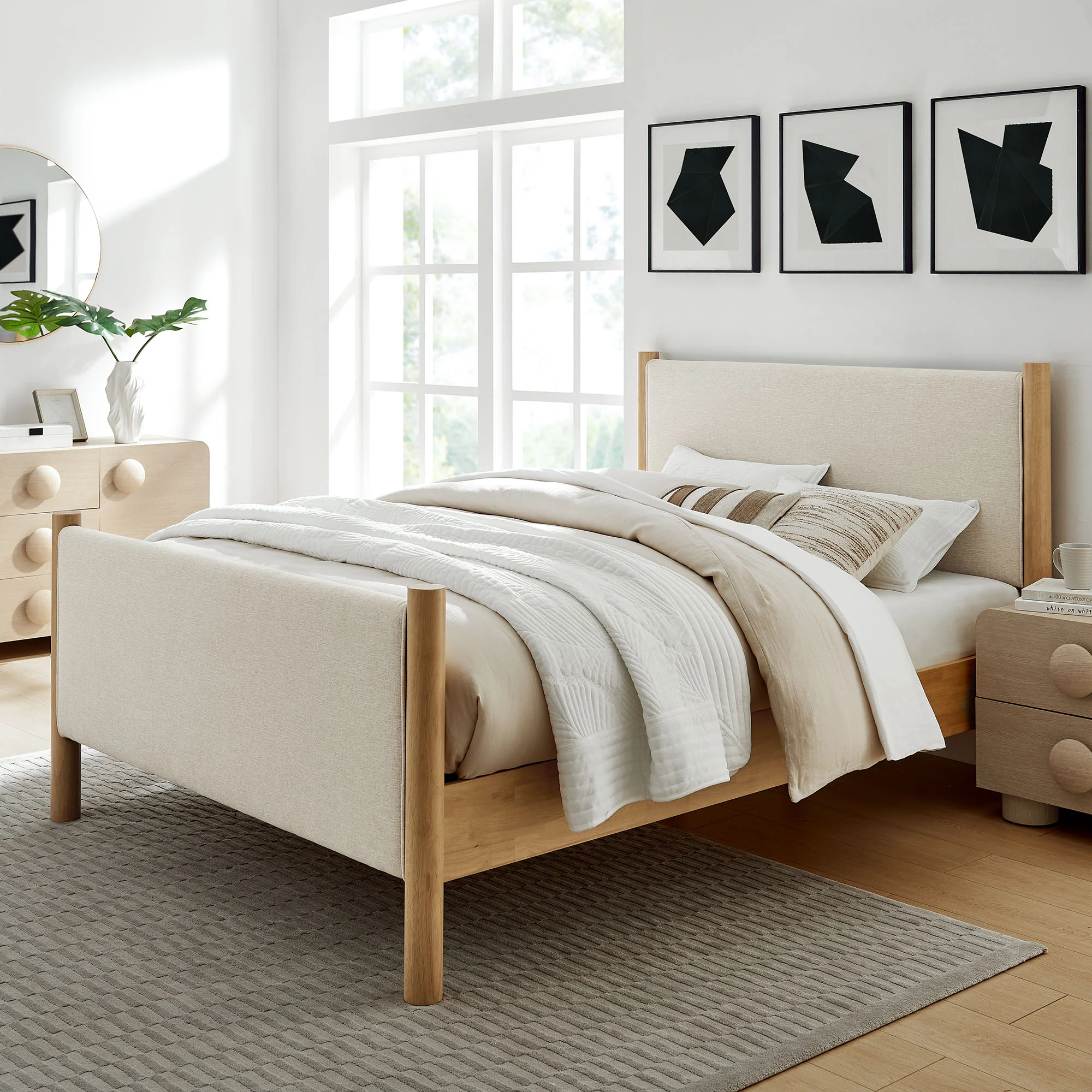Maven King Size Fabric Upholstered Platform Bed by Modway