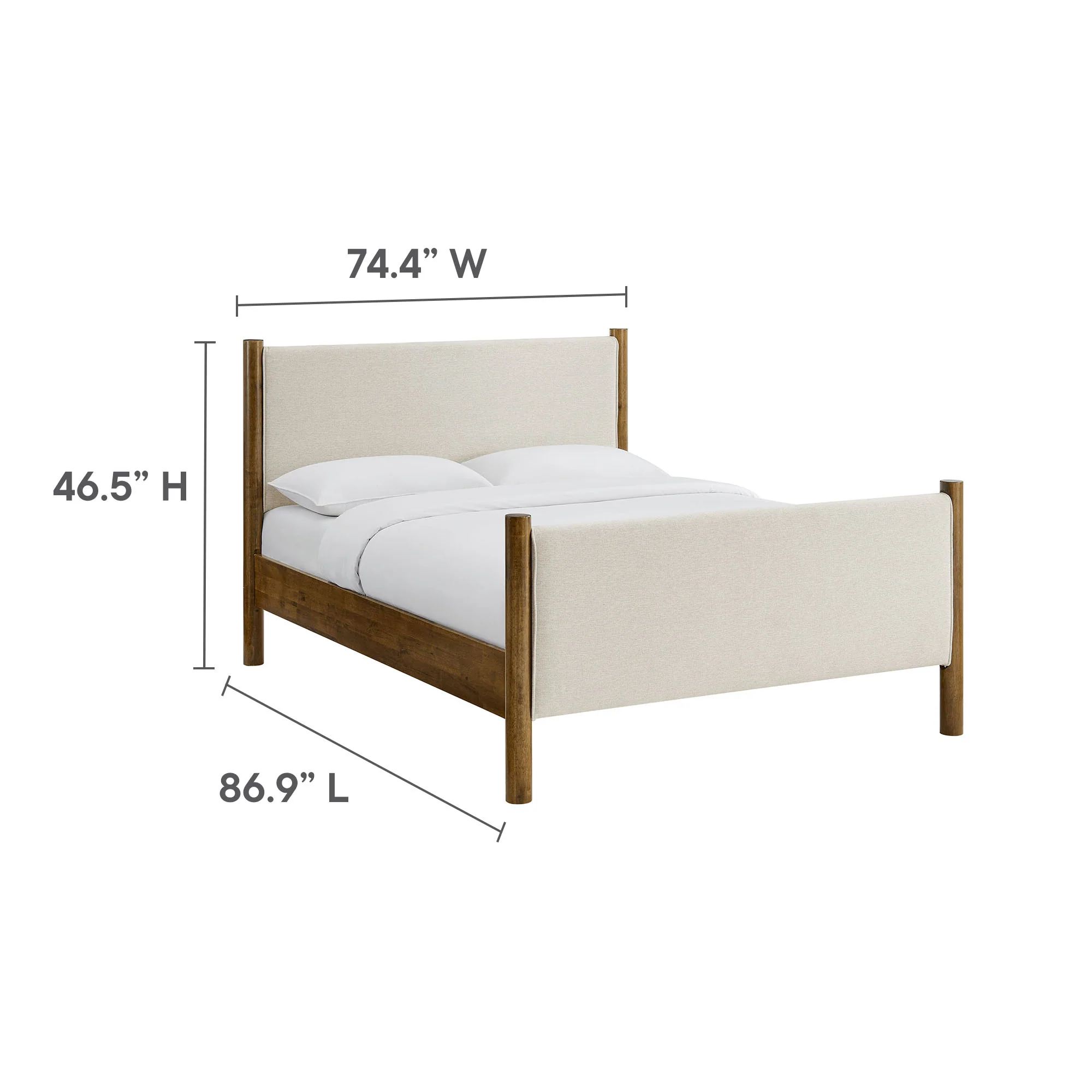 Maven King Size Fabric Upholstered Platform Bed by Modway - Image 18