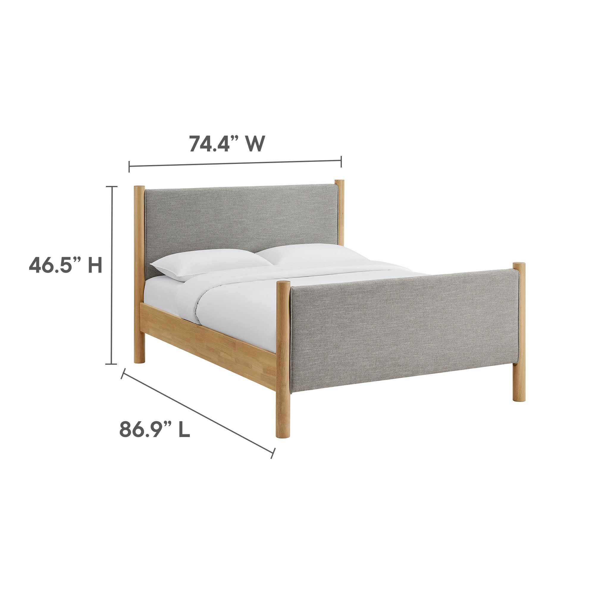 Maven King Size Fabric Upholstered Platform Bed by Modway - Image 27