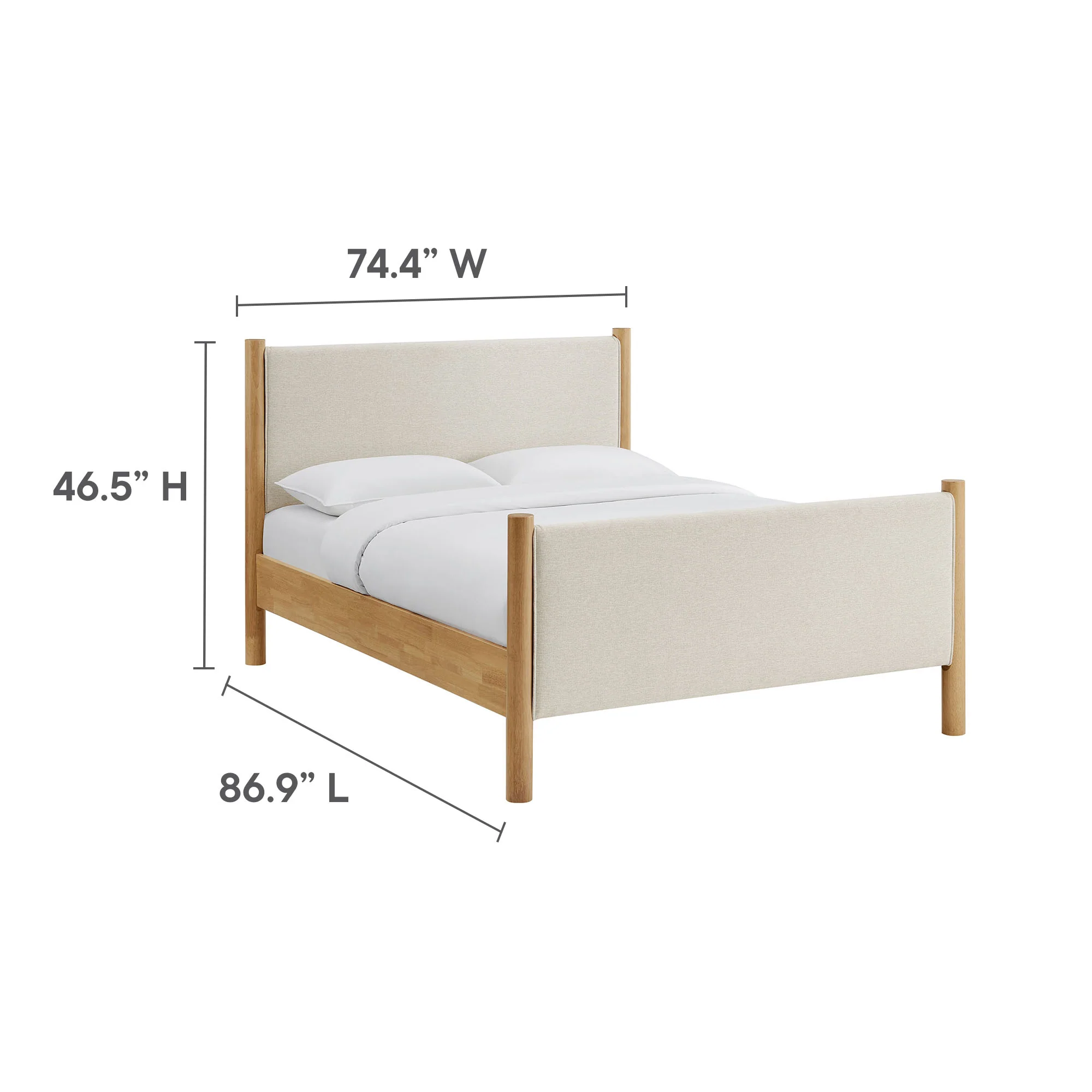 Maven King Size Fabric Upholstered Platform Bed by Modway - Image 9