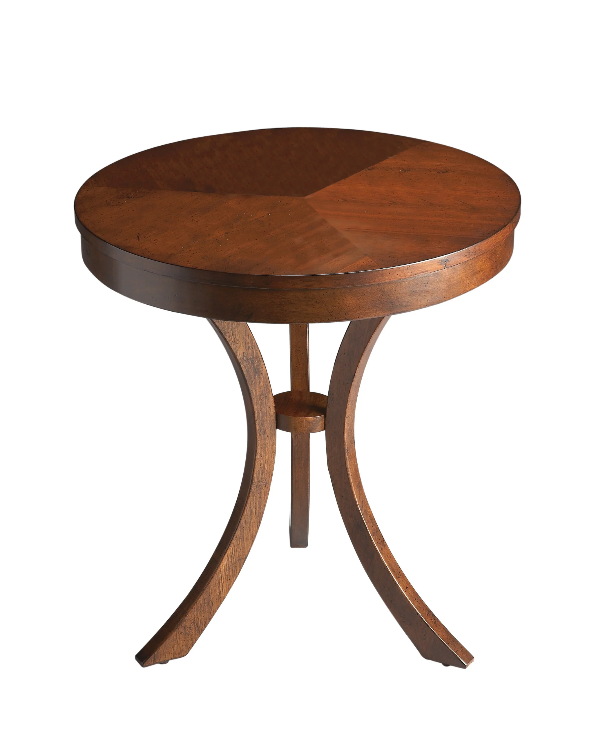 Medium Brown Manufactured Wood Round End Table By Homeroots