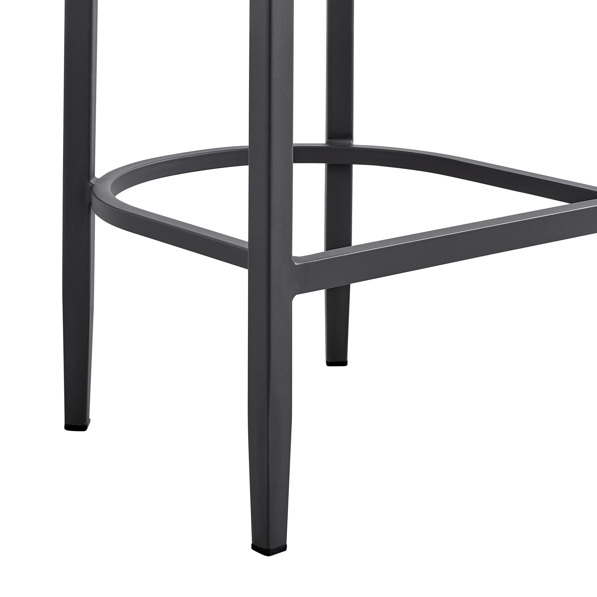 Menorca Outdoor Patio Bar Stool in Aluminum with Gray Cushions By Armen Living - Image 10
