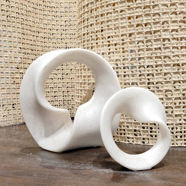 Mercury 7.5"H Sculpture, Cream By Gold Leaf Design Group - Image 4