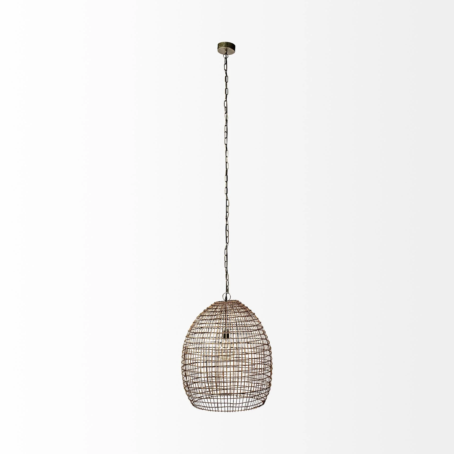 Metallic Woven Hanging Pendant Light By Homeroots