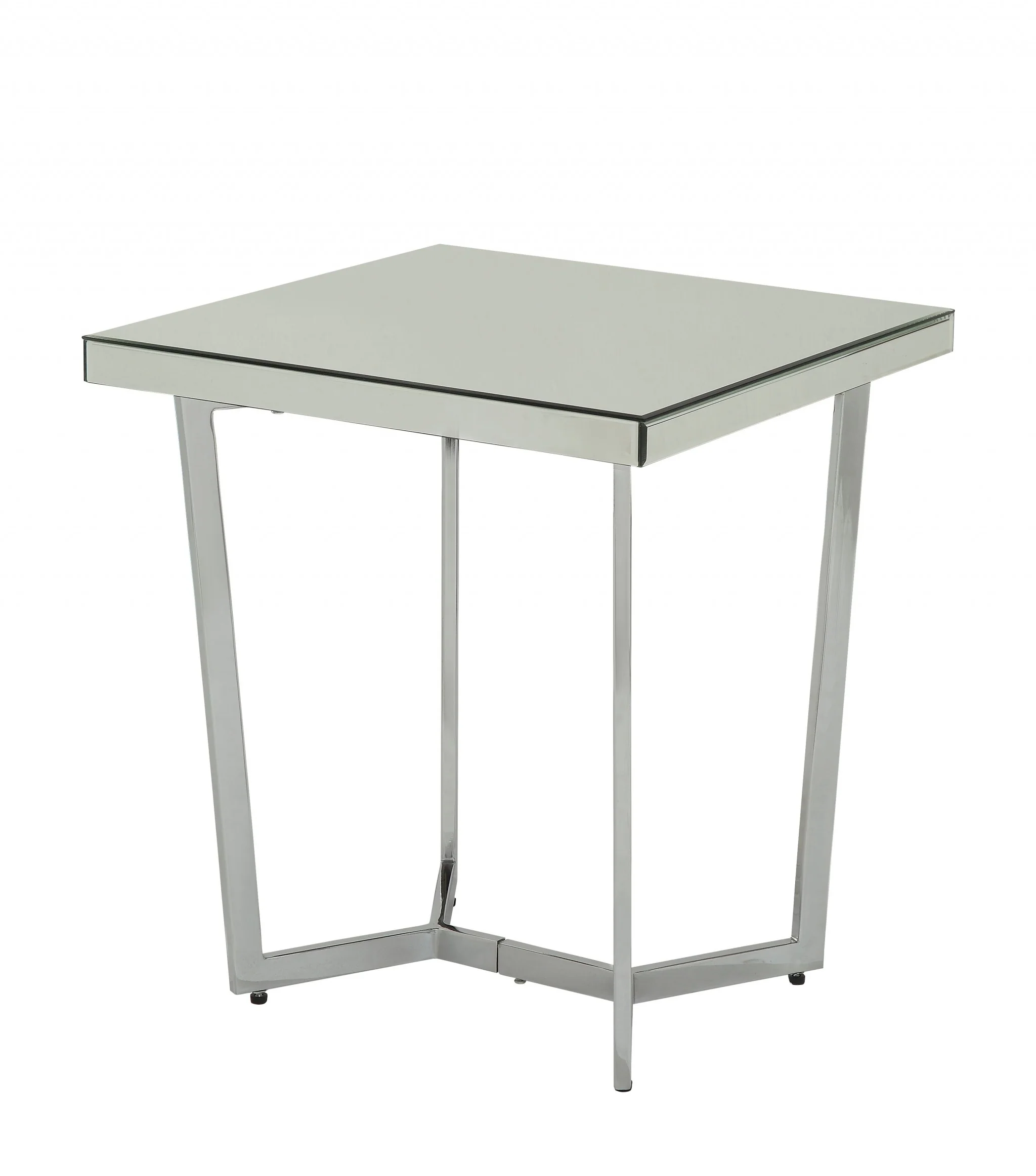Mirrored And Chrome End Table By Homeroots