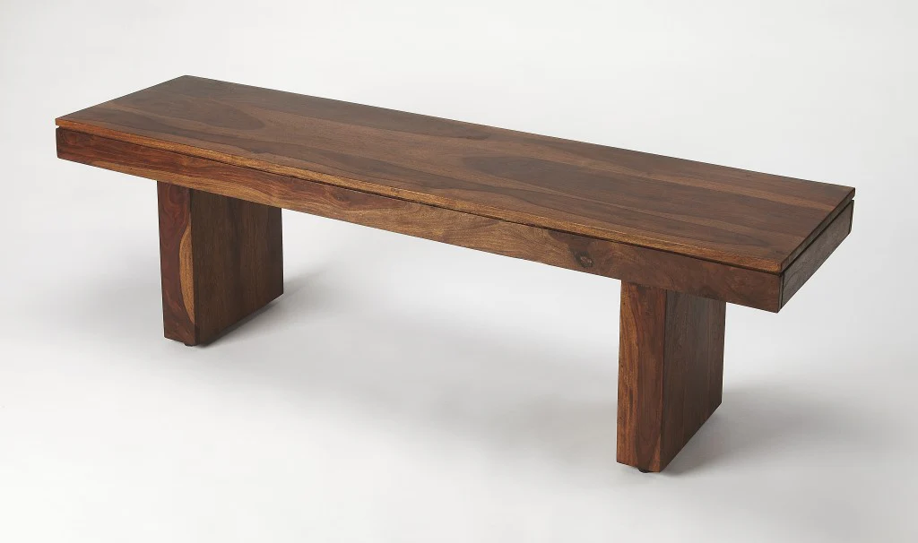 Modern Chunky Solid Wood Bench By Homeroots