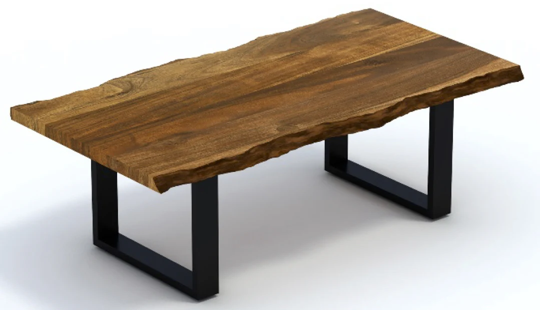 Modern Rustic Live Edge Acacia Wood Coffee Table By Homeroots - 379796