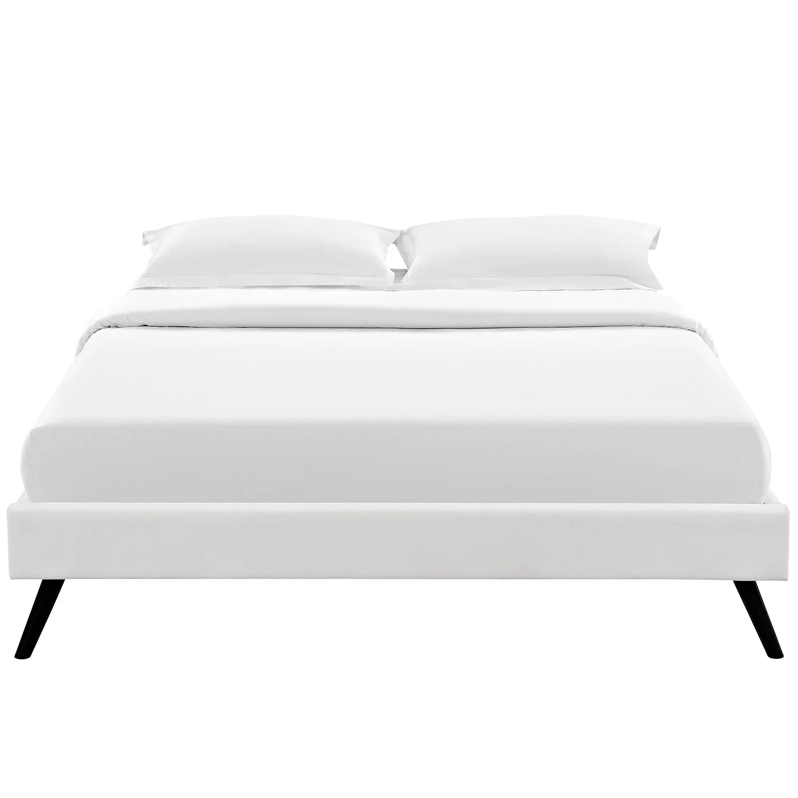 Modway Helen Vinyl Full Bed Frame with Round Splayed Legs - Image 5