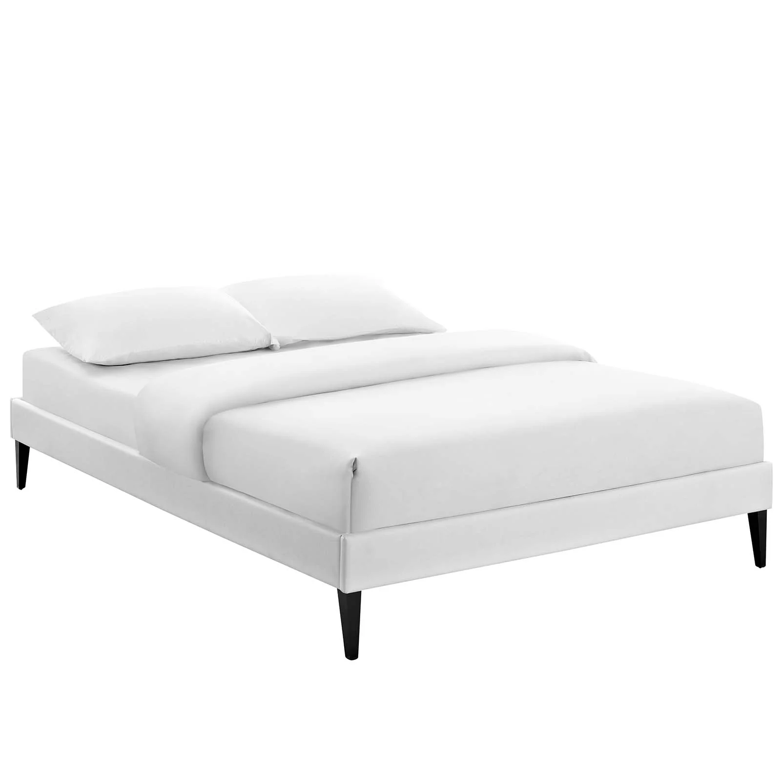Modway Sharon Vinyl Full Bed Frame with Squared Tapered Legs - Image 6