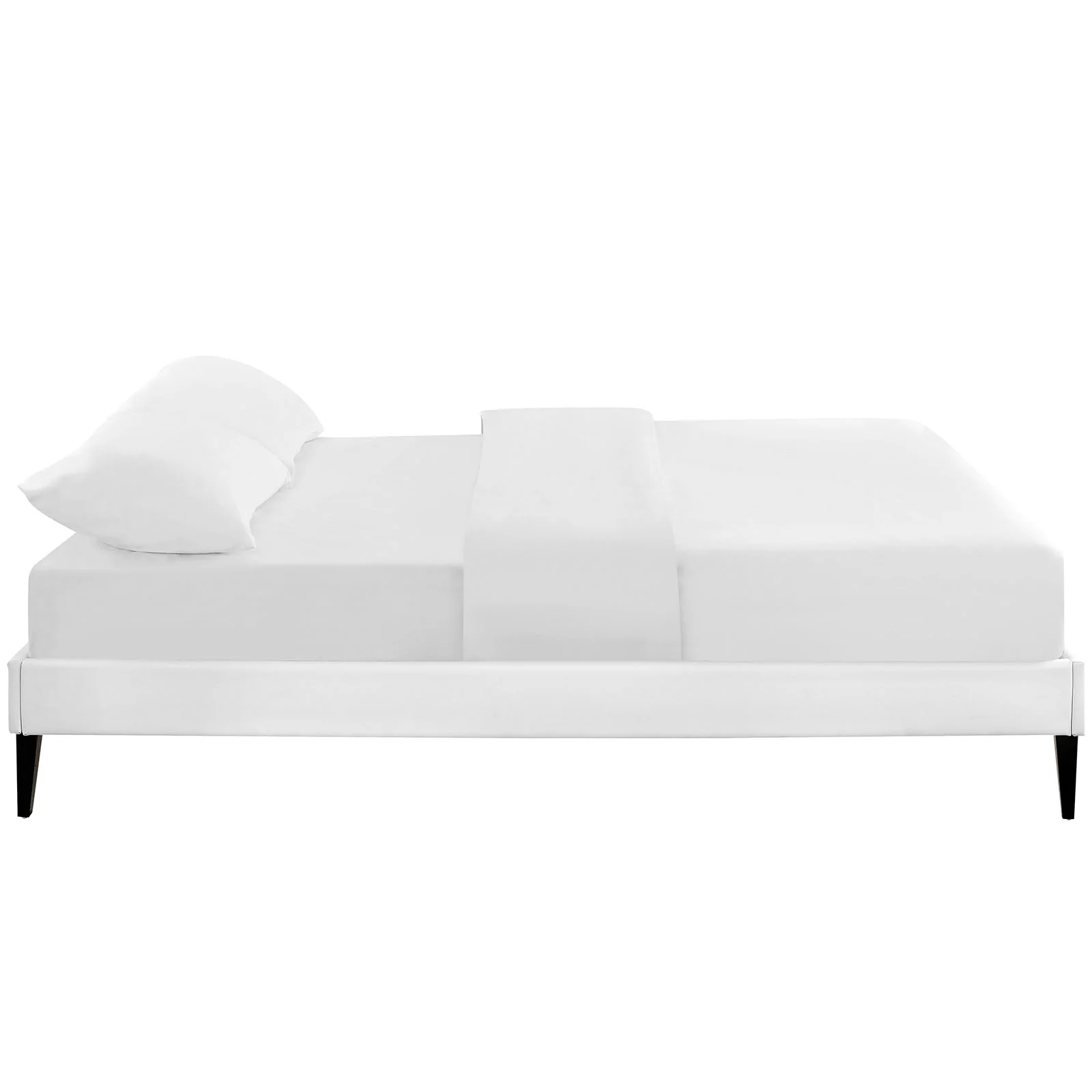 Modway Sharon Vinyl Queen Bed Frame with Squared Tapered Legs - Image 4
