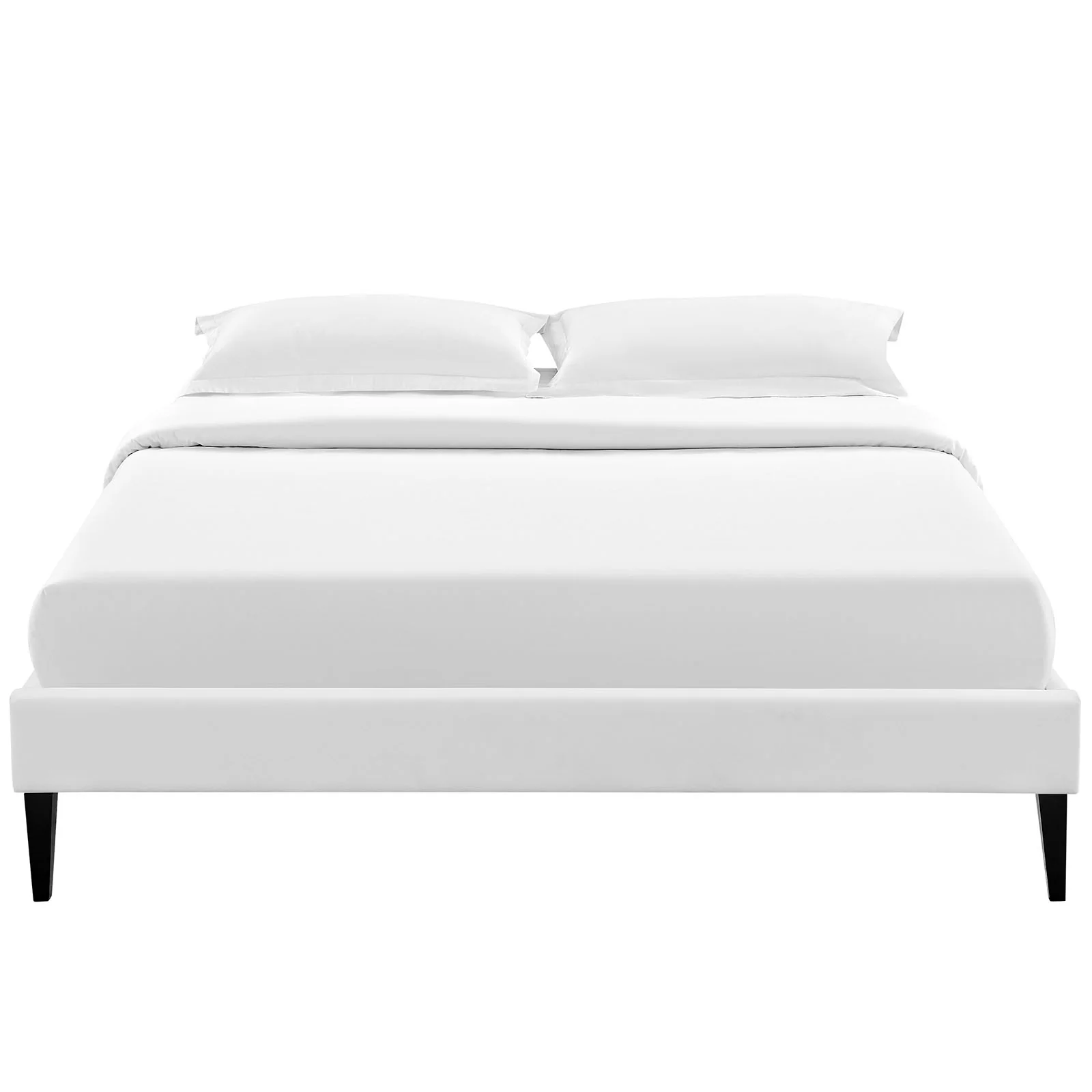 Modway Sharon Vinyl Queen Bed Frame with Squared Tapered Legs - Image 5
