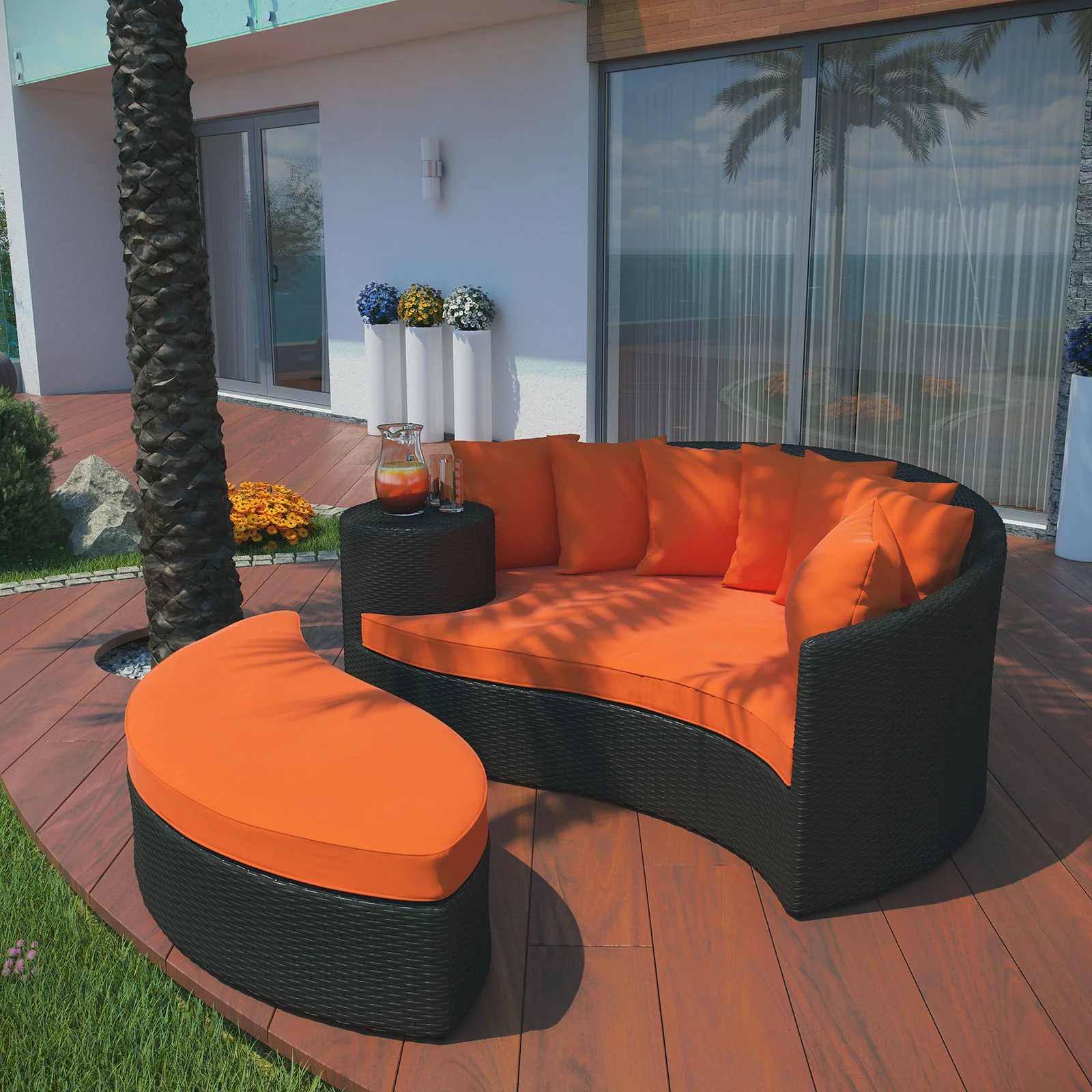 Modway Taiji Outdoor Patio Wicker Daybed - Image 6