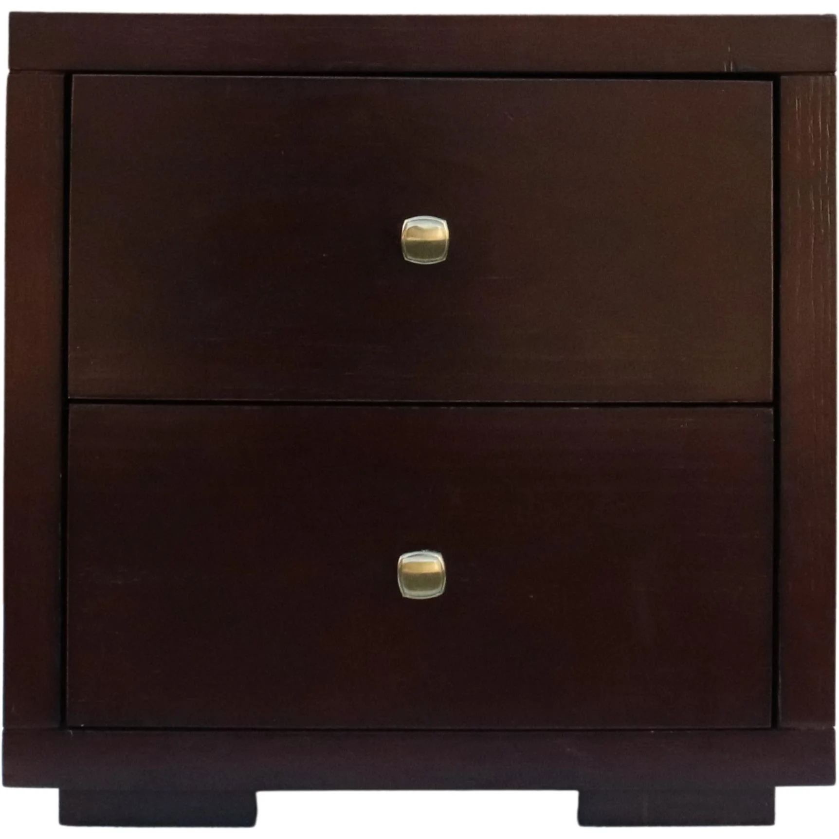 Moma Espresso Wood Platform Queen Bed With Two Nightstands By Homeroots - Image 5
