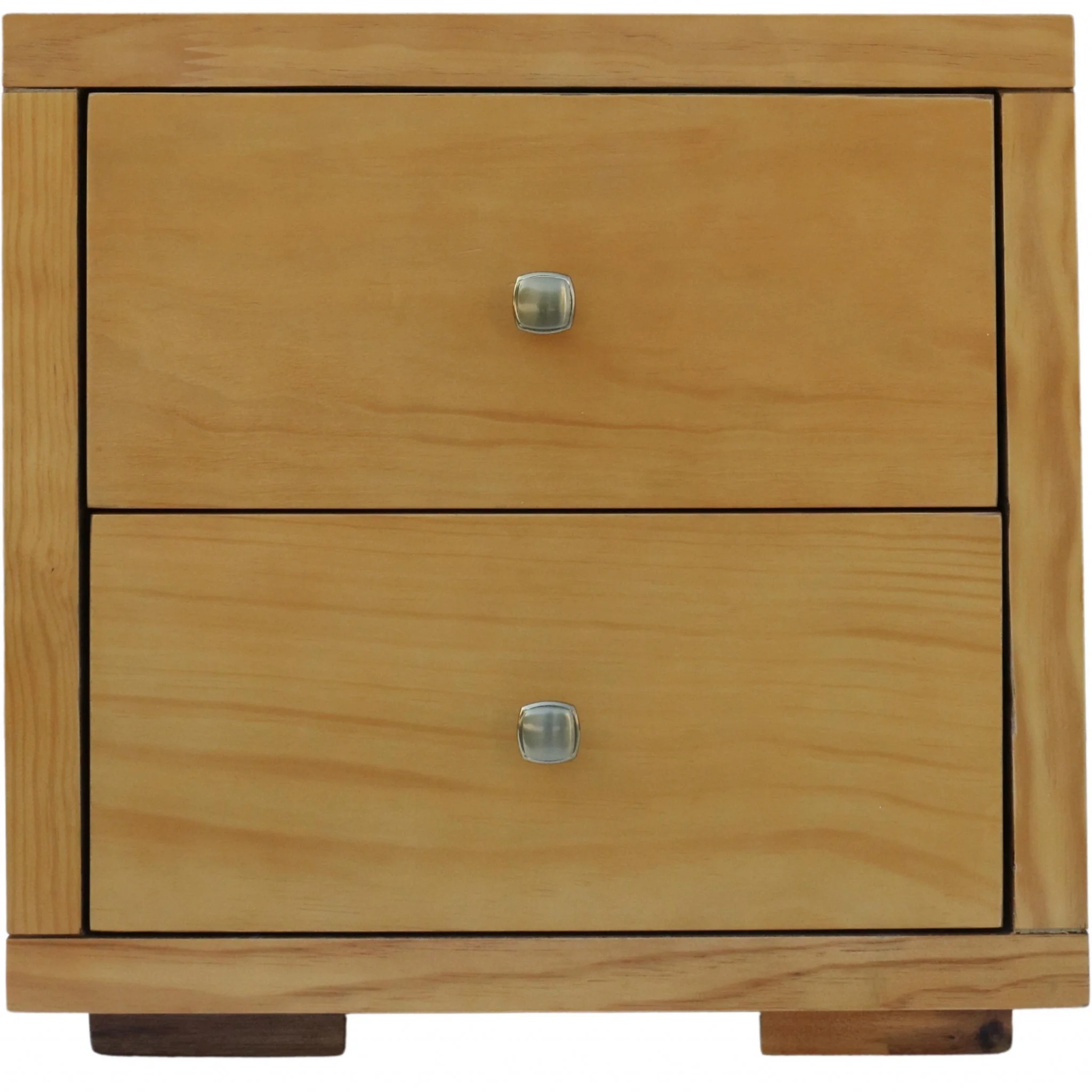 Moma Oak Wood Platform King Bed With Two Nightstands By Homeroots - Image 6