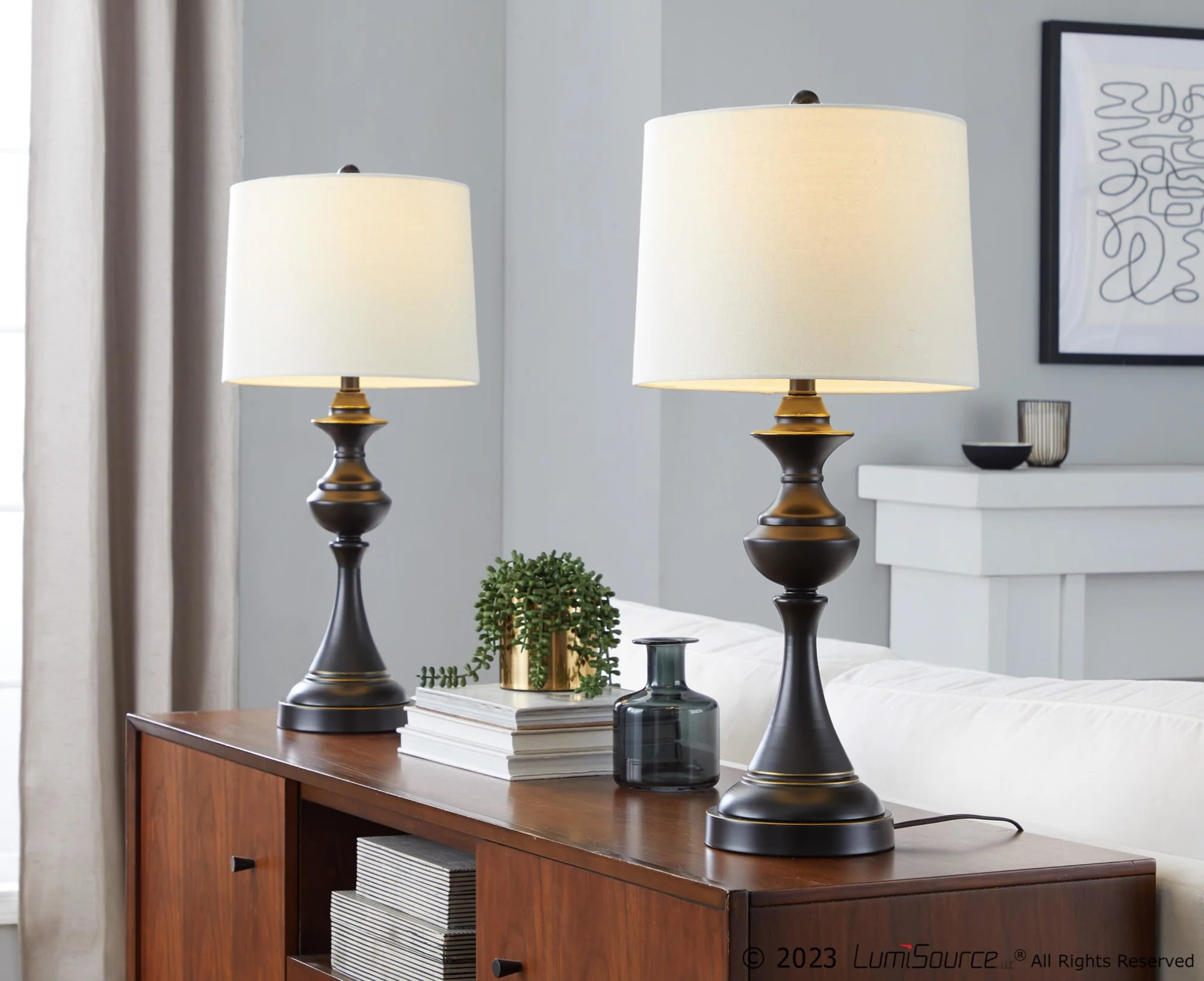 Montgomery 29" Metal Table Lamp With USB - Set of 2 By LumiSource - GTS29-MTGMRY BNIW2