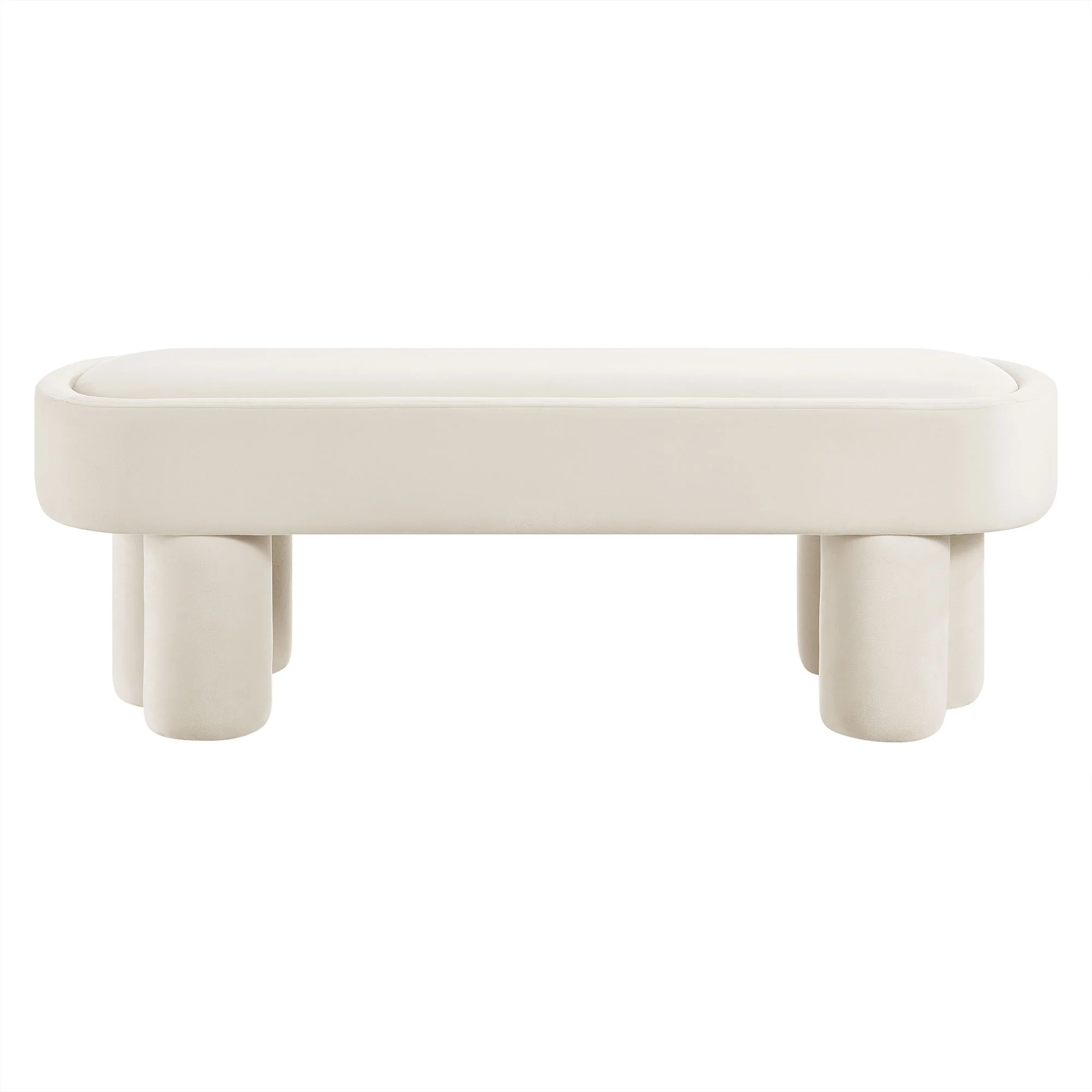 Mossi Oval Performance Velvet Accent Bench by Modway - Image 4