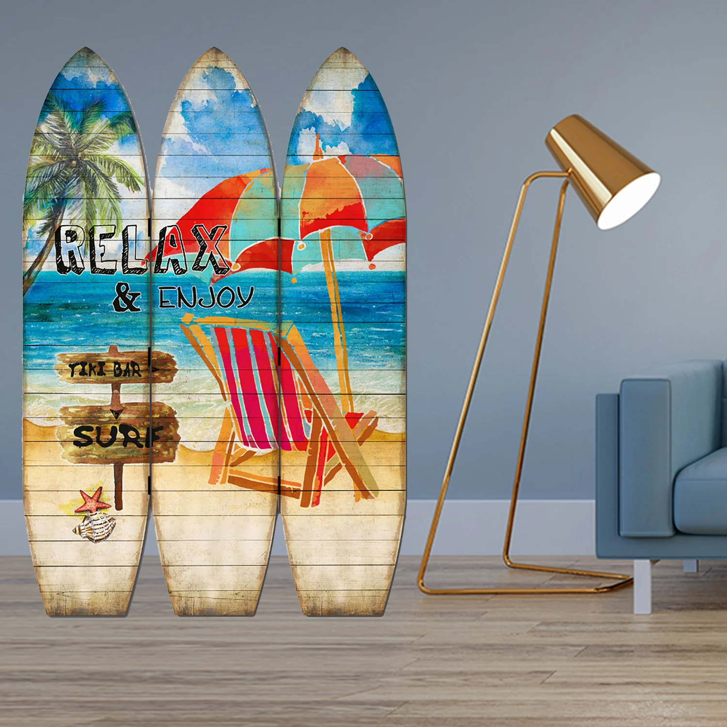 Multicolor Surfboard Screen By Homeroots
