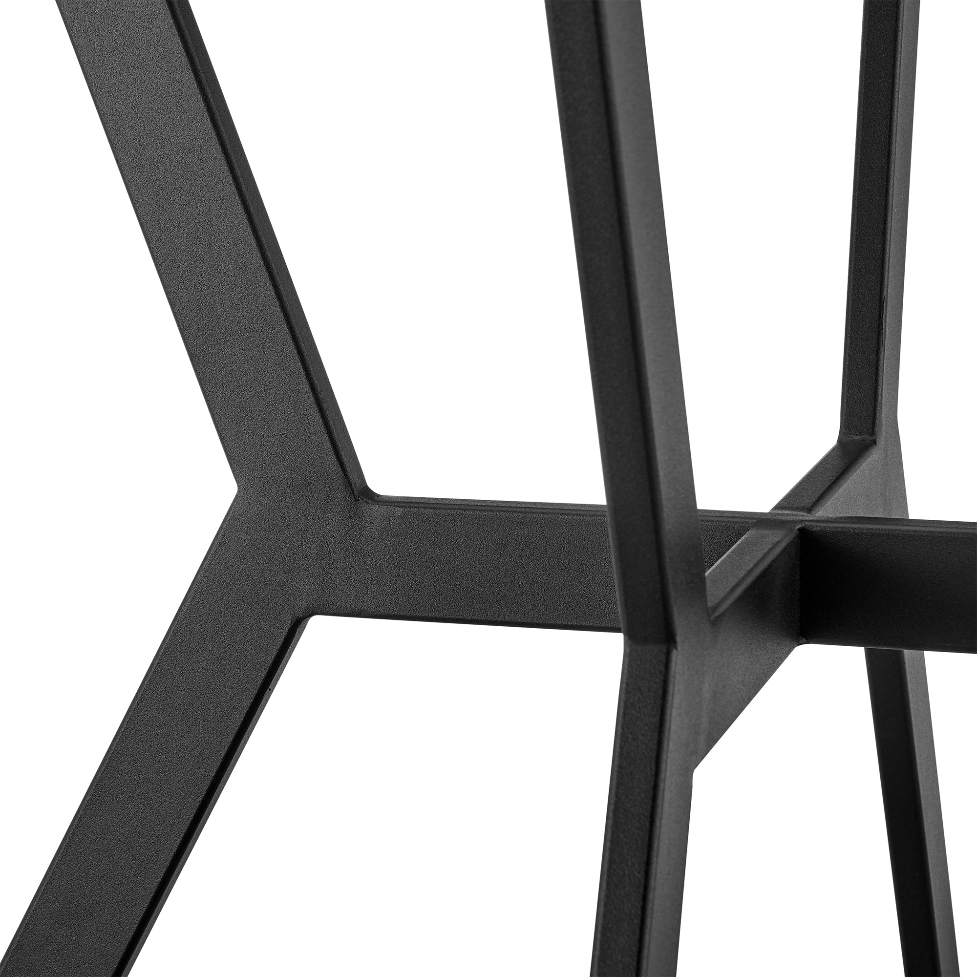 Naomi and Lorin 4-Piece Counter Height Dining Set in Black Metal and Grey Faux Leather By Armen Living - Image 8