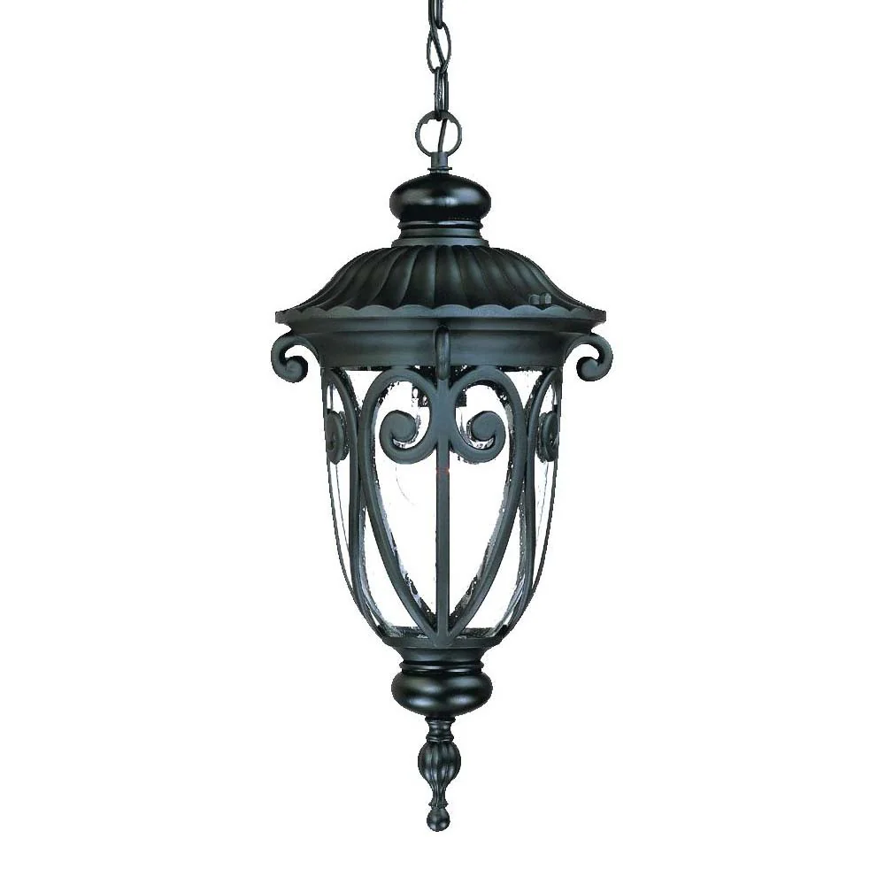 Naples 1-Light Matte Black Hanging Light By Homeroots