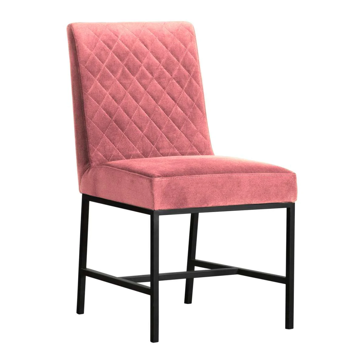 Napoli Blue Velvet and Black Leg Modern Accent Dining Chair- Set of 2 By Armen Living - Image 12