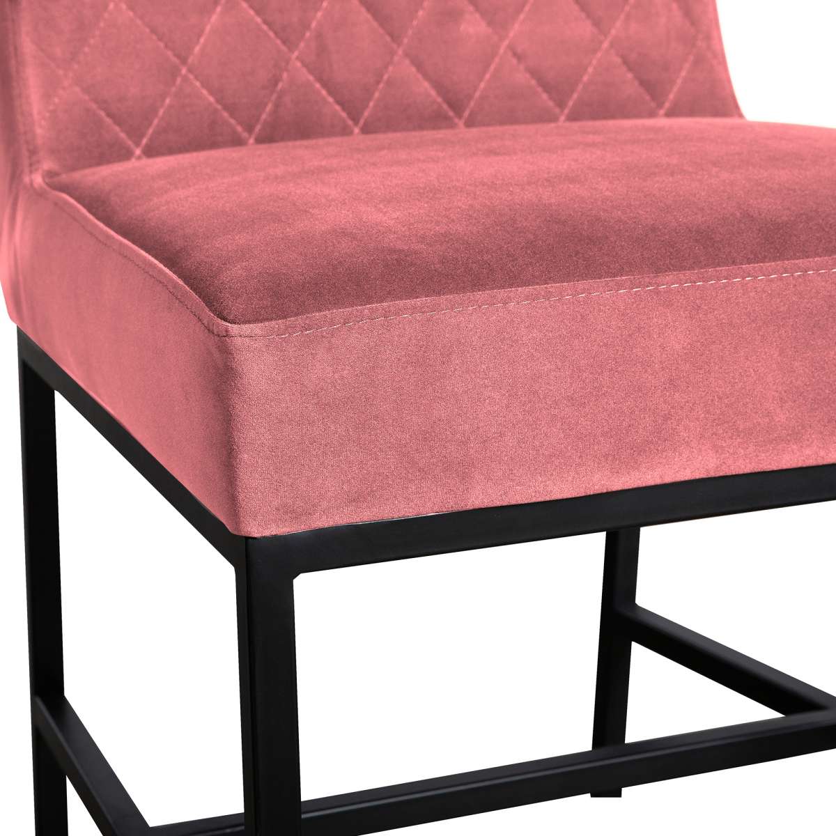 Napoli Blue Velvet and Black Leg Modern Accent Dining Chair- Set of 2 By Armen Living - Image 13