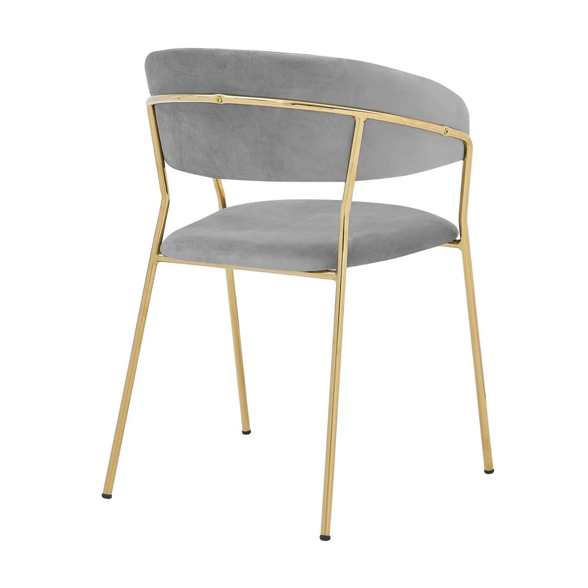 Nara Modern Gray Faux Leather and Metal Dining Room Chairs - Set of 2 By Armen Living - Image 14