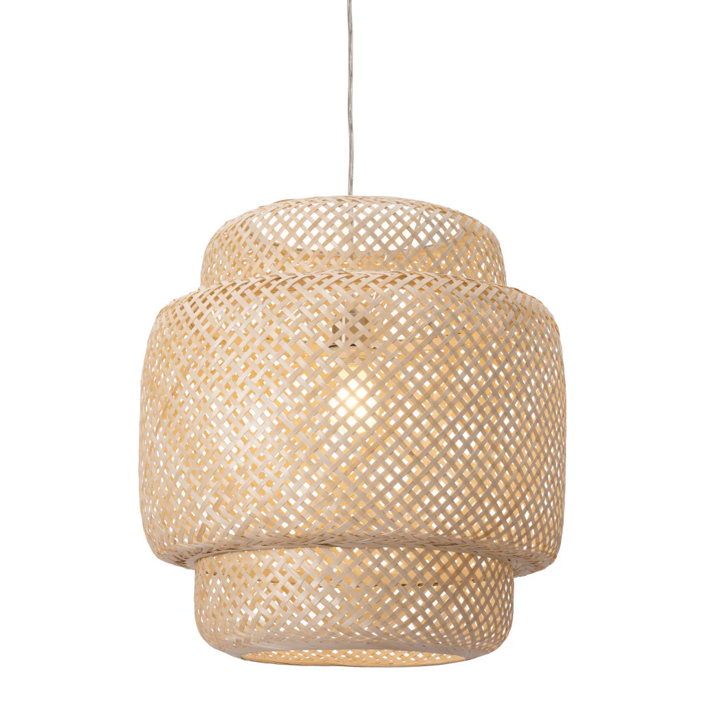 Natural Boho Weave Ceiling Lamp By Homeroots