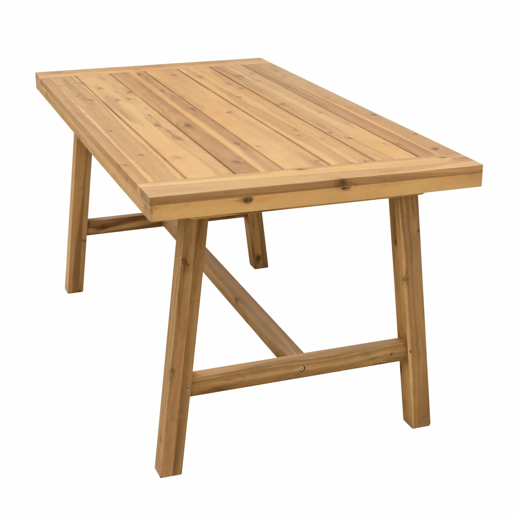 Natural Wood Dining Table with Leg Support By Homeroots