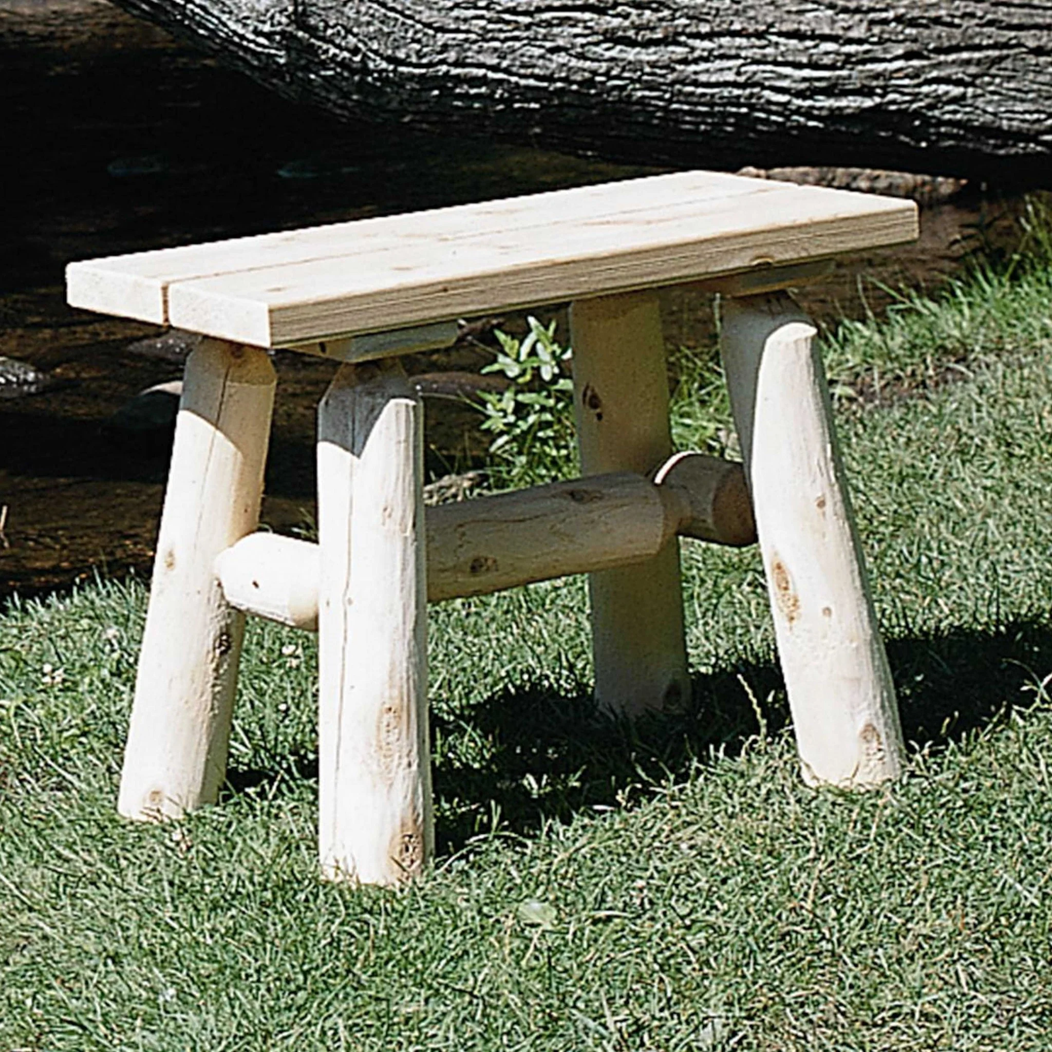 Natural Wood End Bench Pair By Homeroots