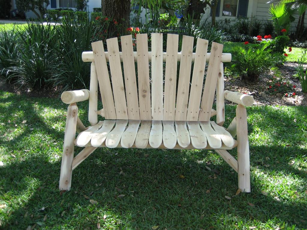 Natural Wood Loveseat By Homeroots