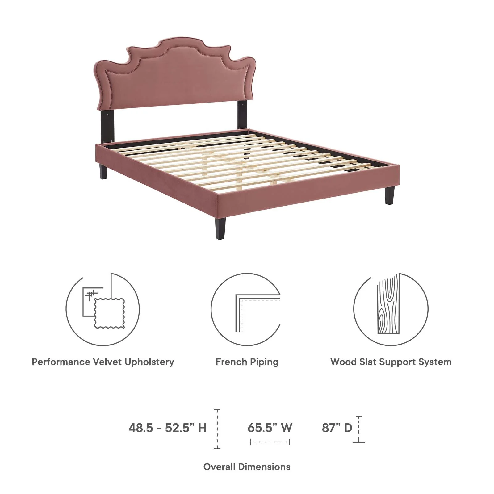 Neena Performance Velvet Full Bed By Modway - MOD-6815 - Image 10
