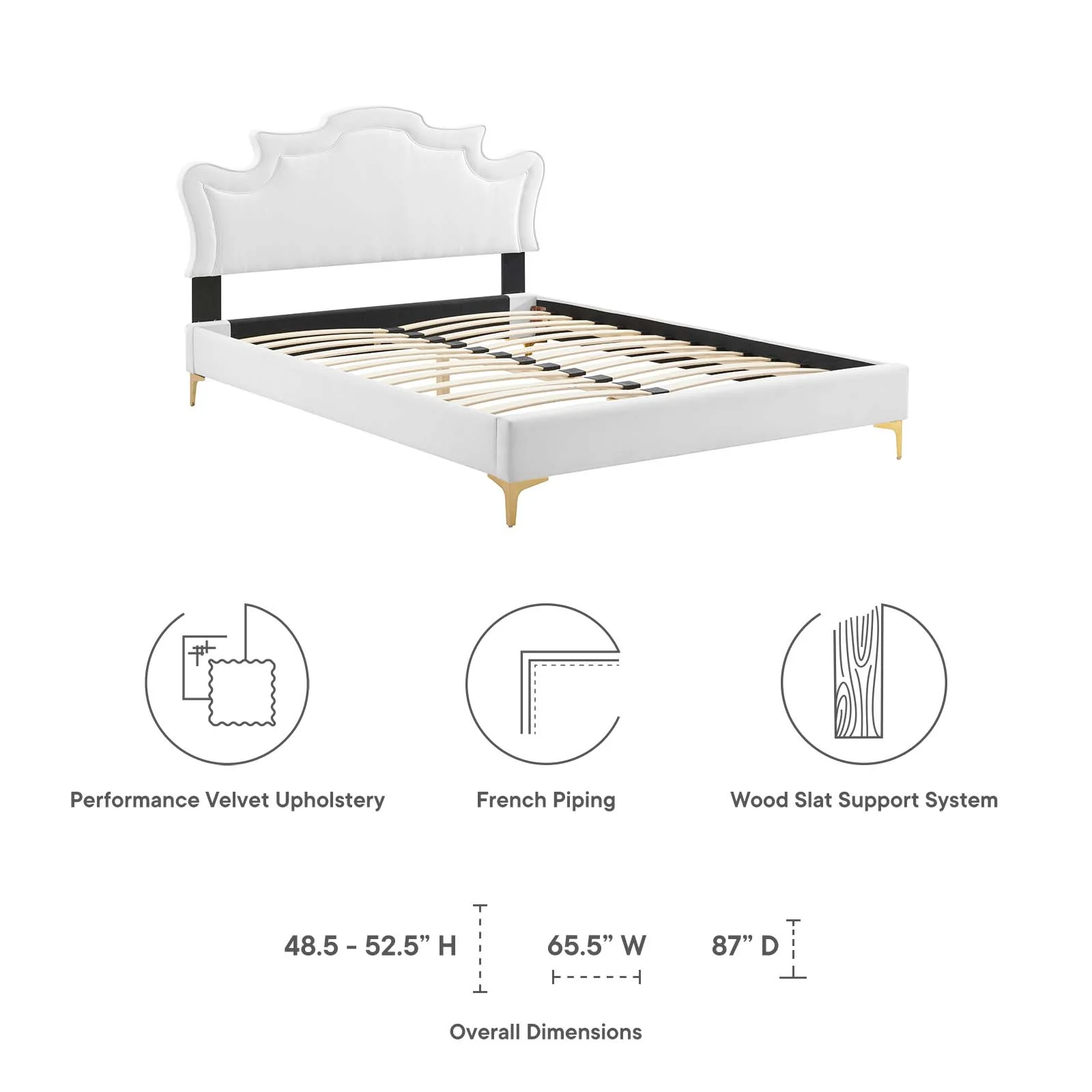 Neena Performance Velvet King Bed By Modway - MOD-6835 - Image 43
