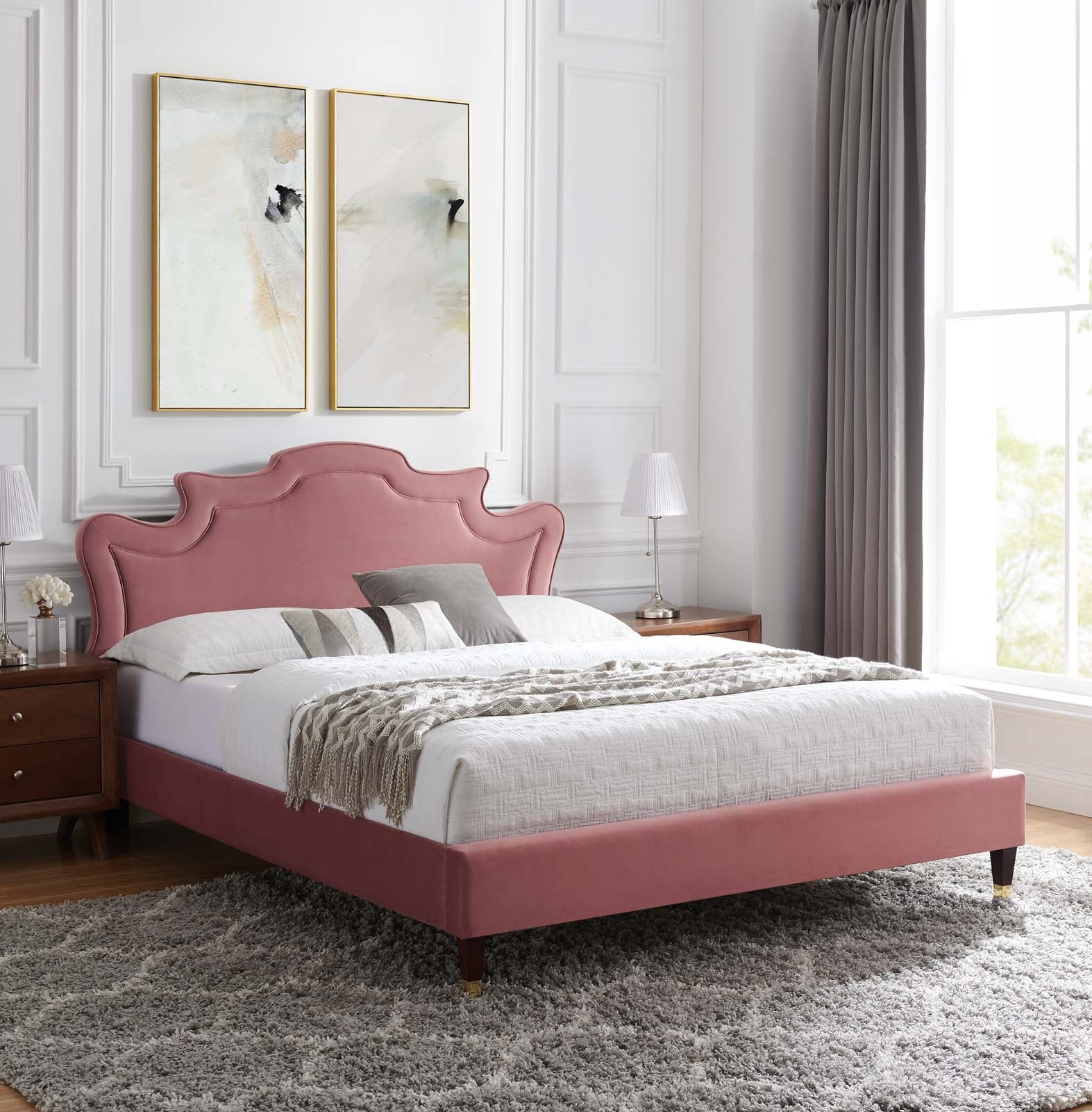 Neena Performance Velvet King Bed By Modway - MOD-6840 - Image 15