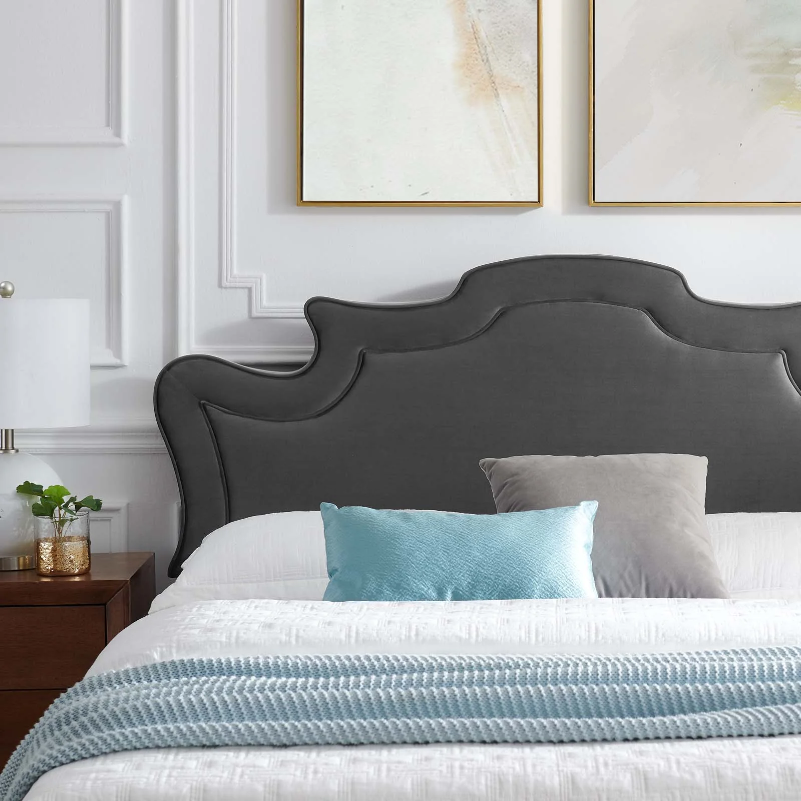 Neena Performance Velvet King Bed By Modway - MOD-6840 - Image 3