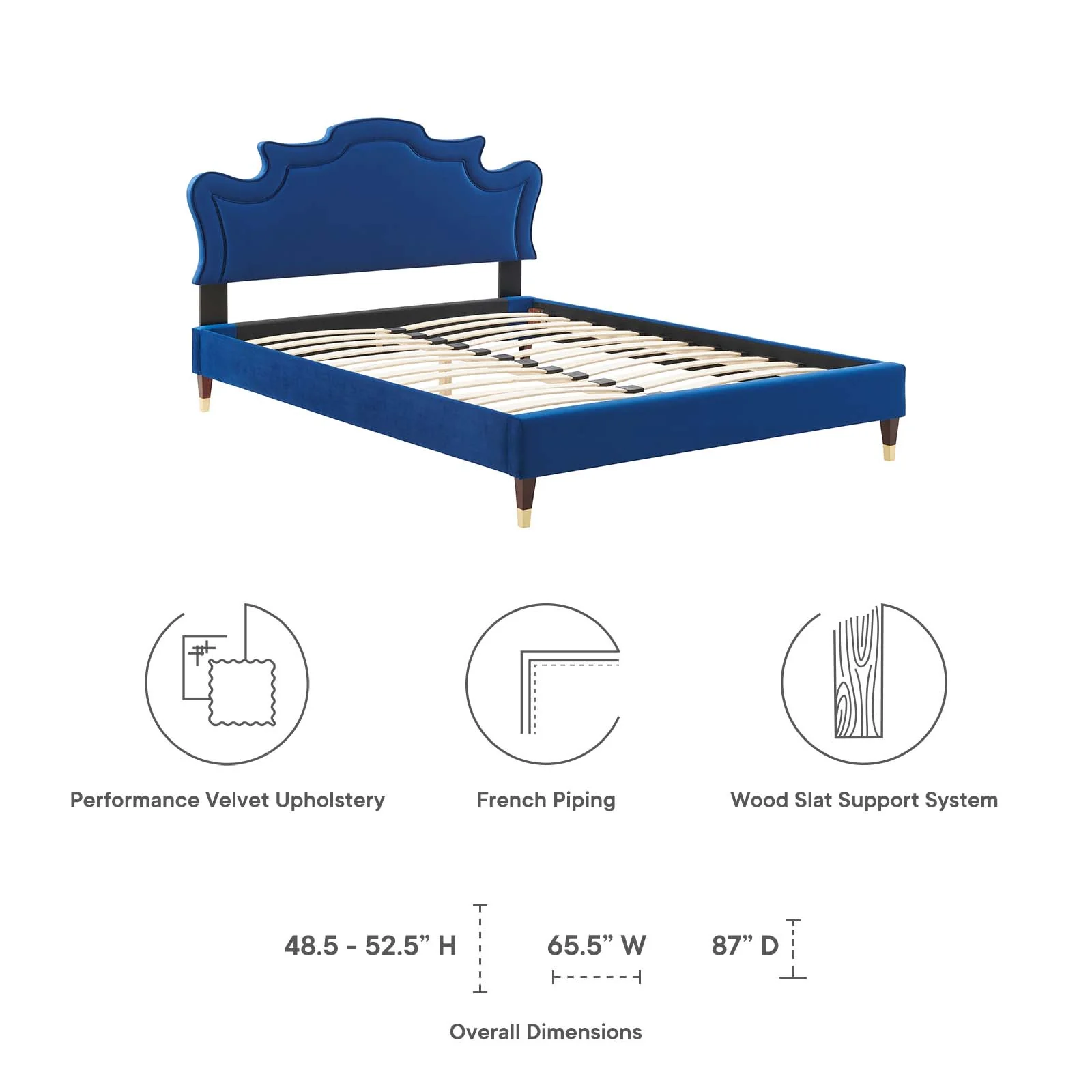 Neena Performance Velvet King Bed By Modway - MOD-6840 - Image 32