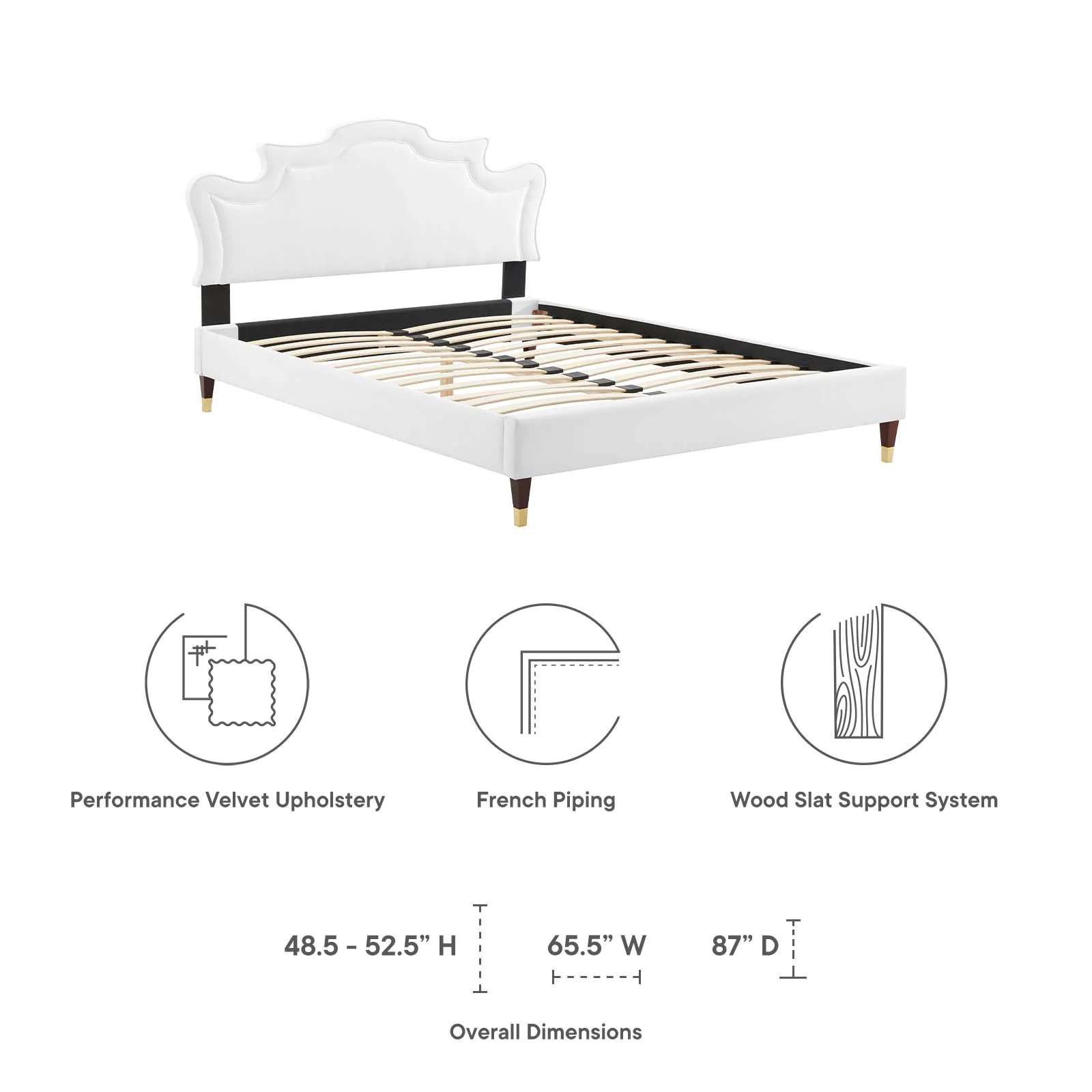 Neena Performance Velvet King Bed By Modway - MOD-6840 - Image 43