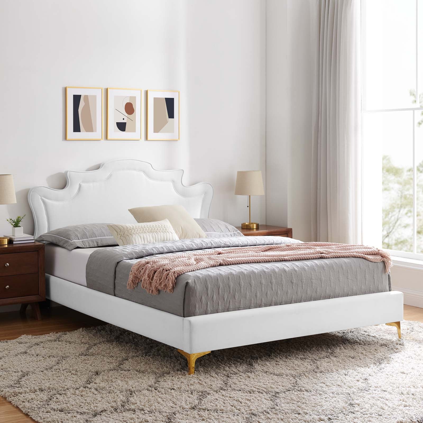 Neena Performance Velvet Queen Bed By Modway - MOD-6820 - Image 34