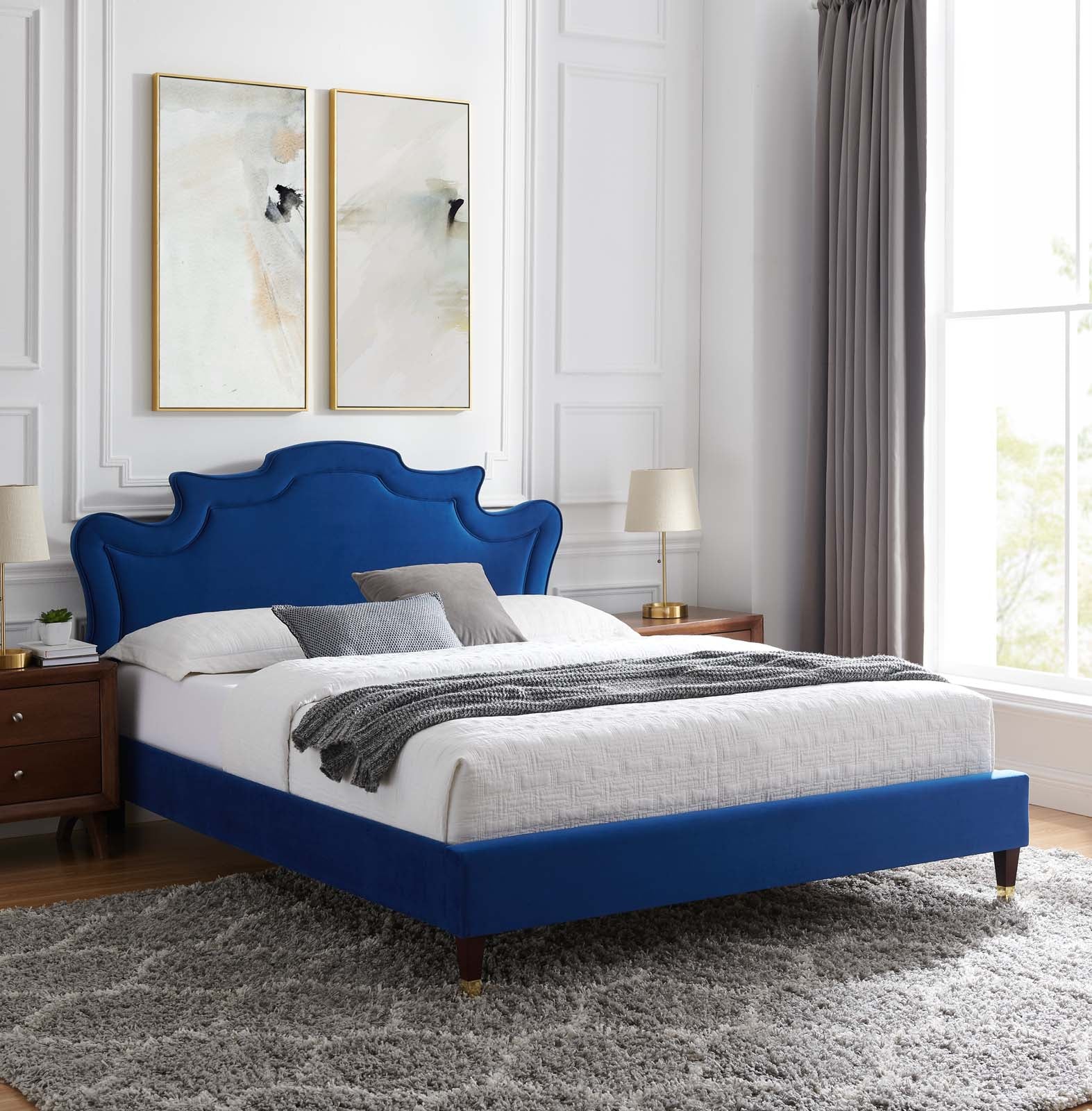 Neena Performance Velvet Queen Bed By Modway - MOD-6825 - Image 23
