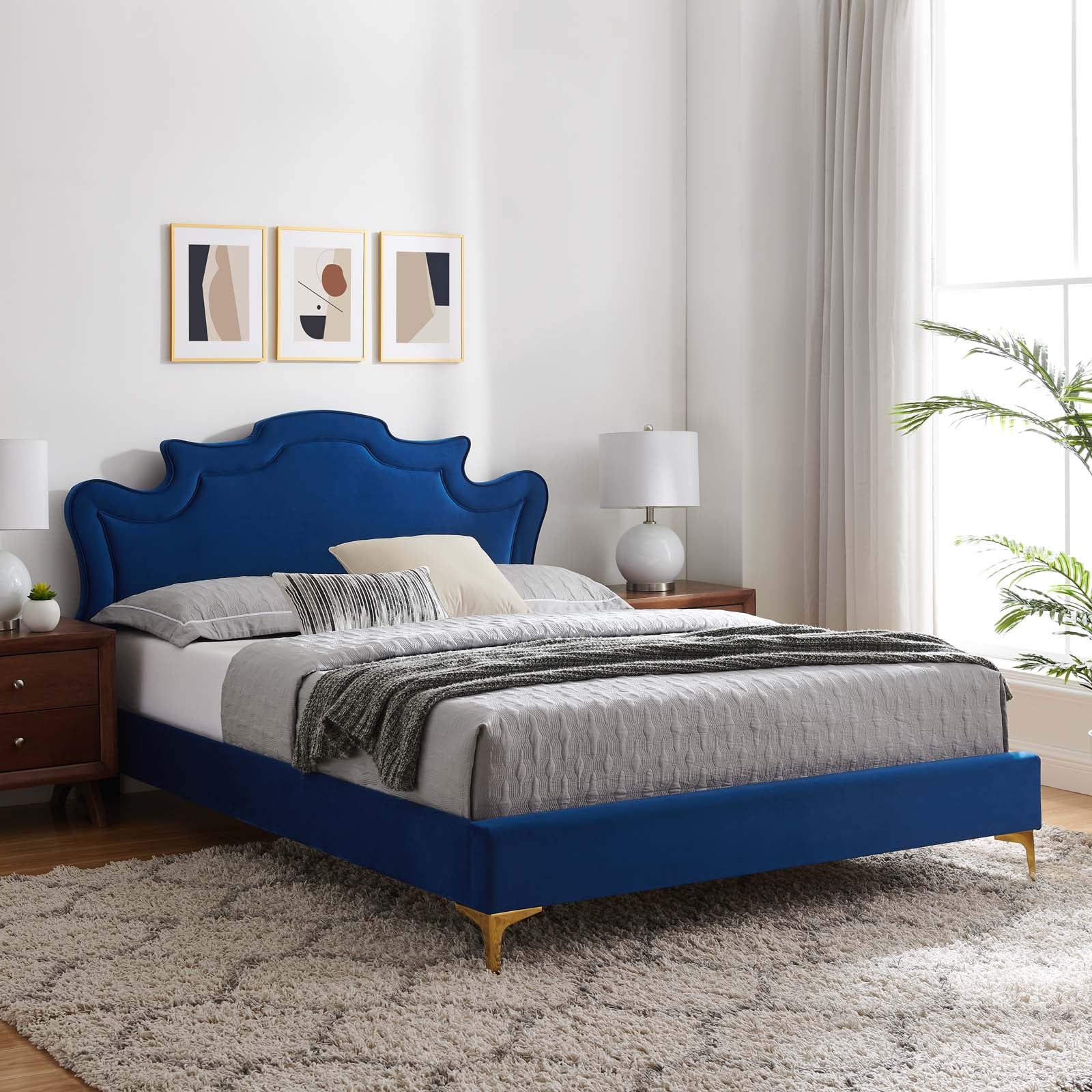 Neena Performance Velvet Twin Bed By Modway - MOD-6790 - Image 26