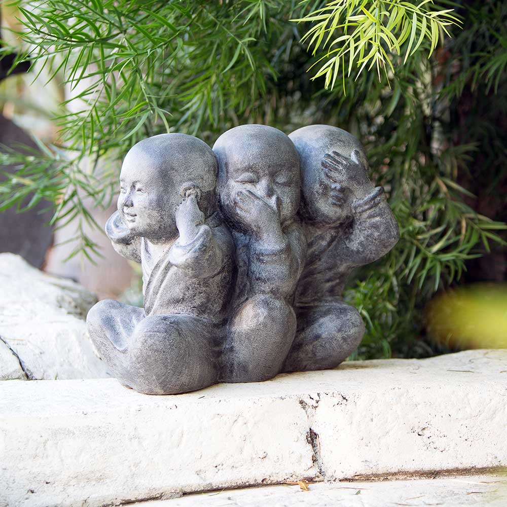 No Evil Shaolins Set of 2 By Garden Age Supply - Image 2