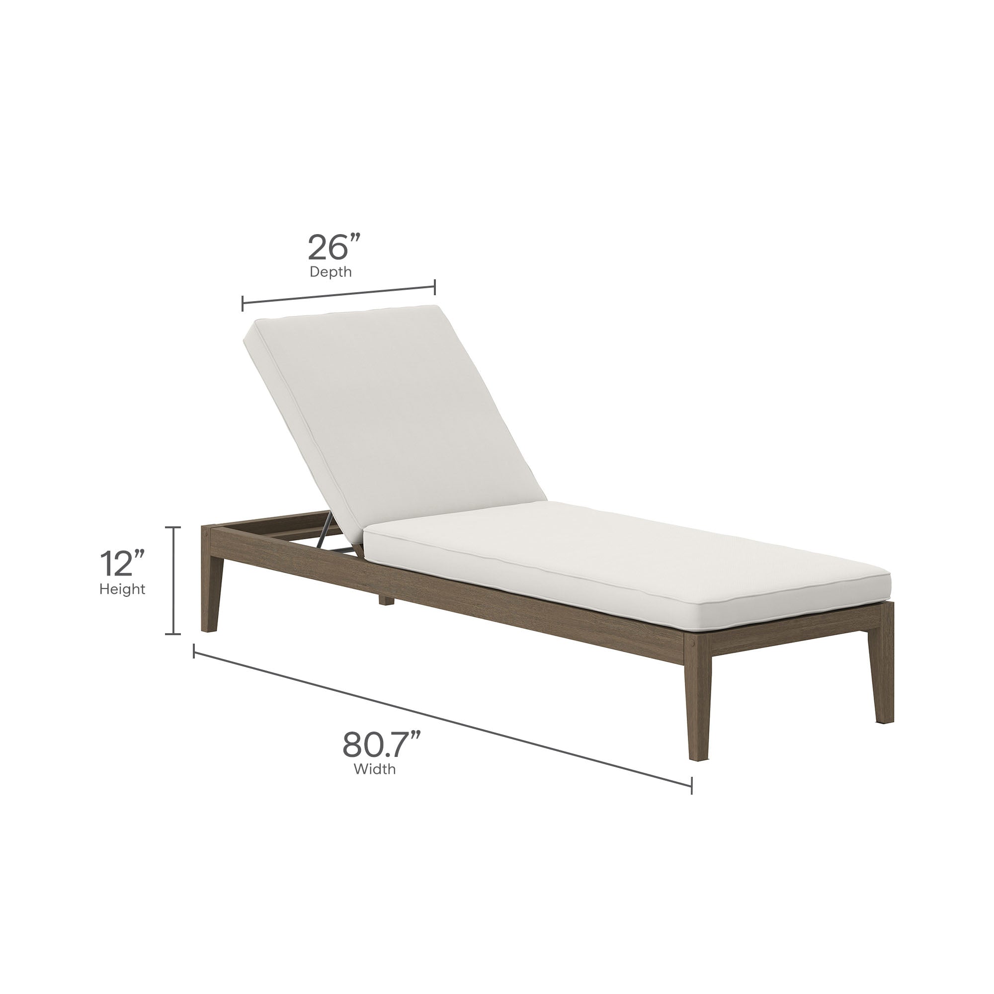 Northlake Outdoor Patio Teak Chaise Lounge by Modway - Image 10