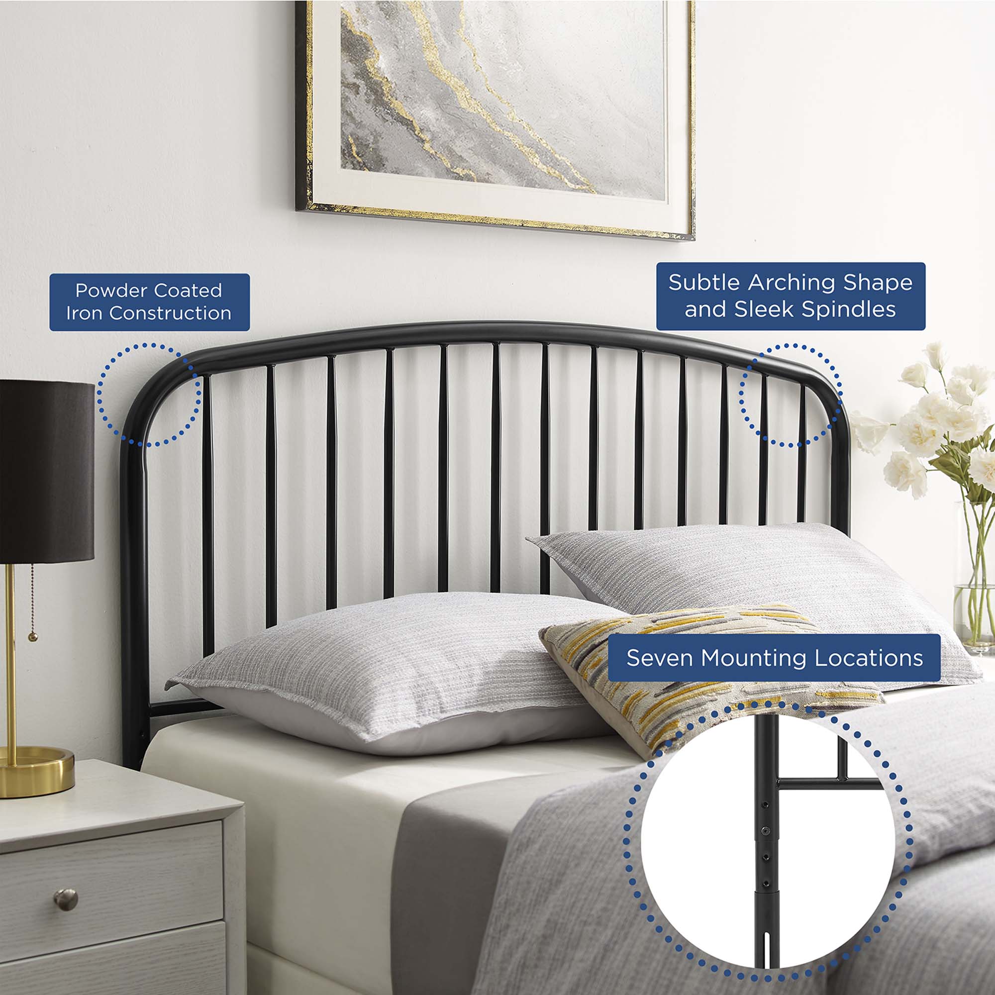 Nova Metal King Headboard by Modway