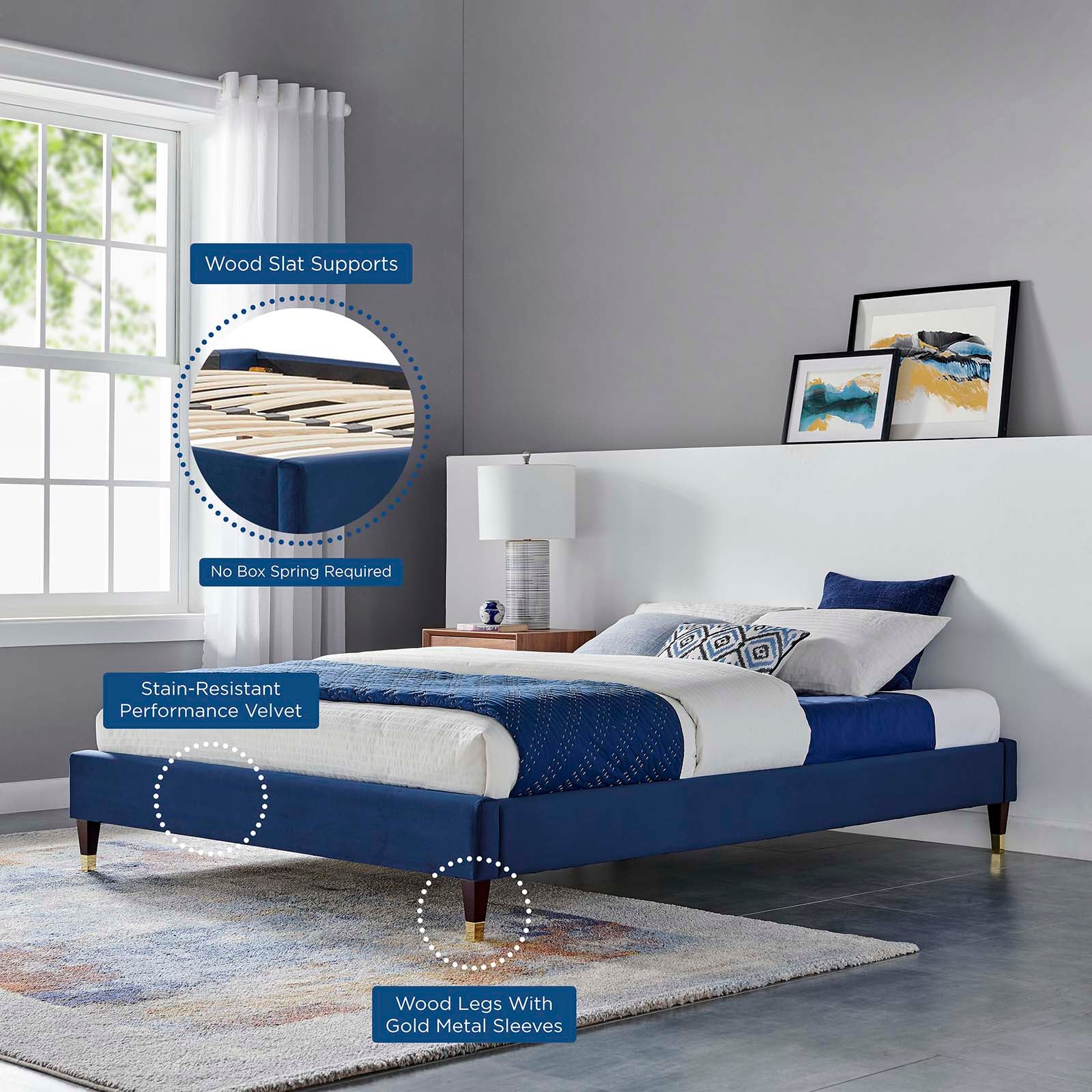Novi Performance Velvet Full Bed By Modway - MOD-6808 - Image 25