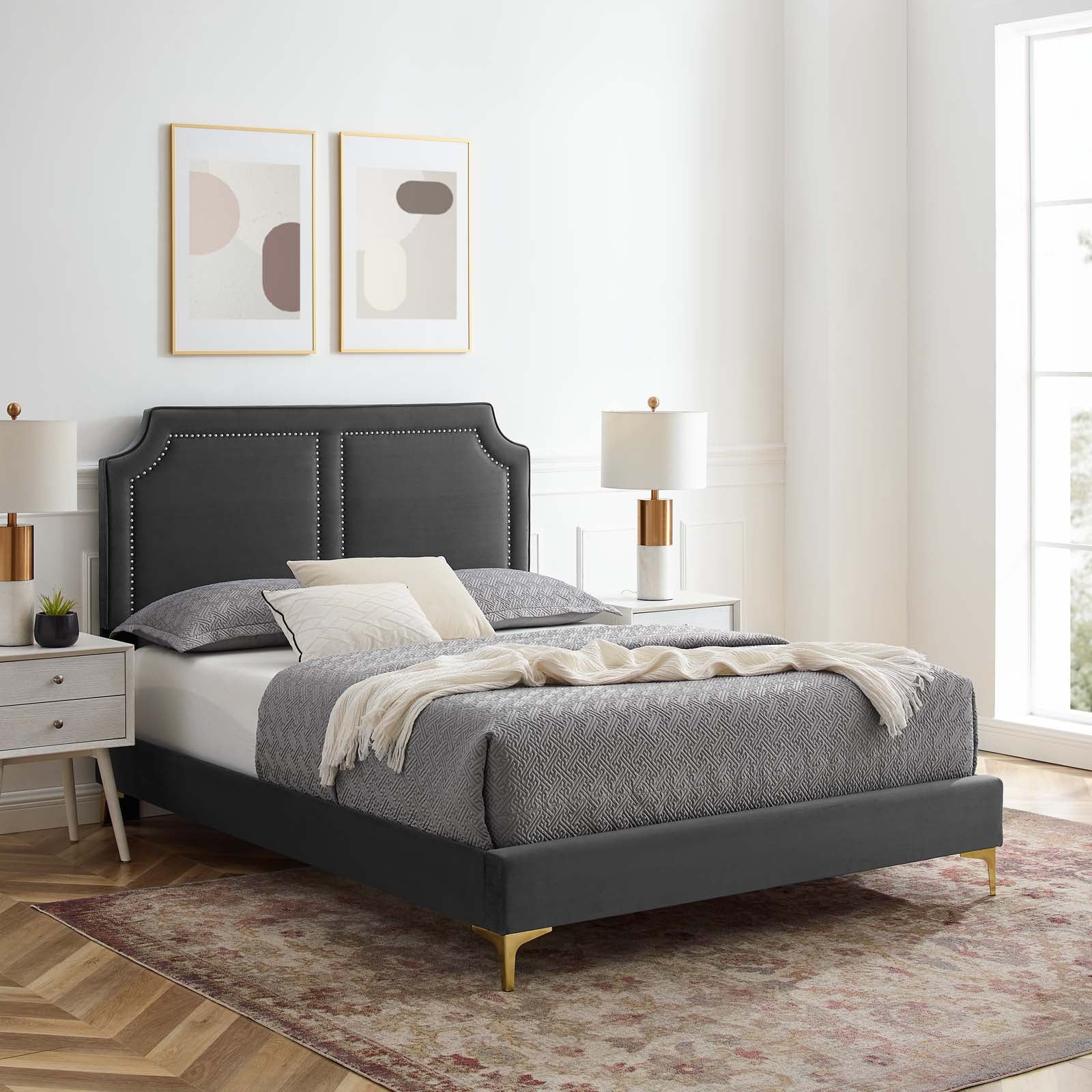 Novi Performance Velvet King Bed By Modway - MOD-6833