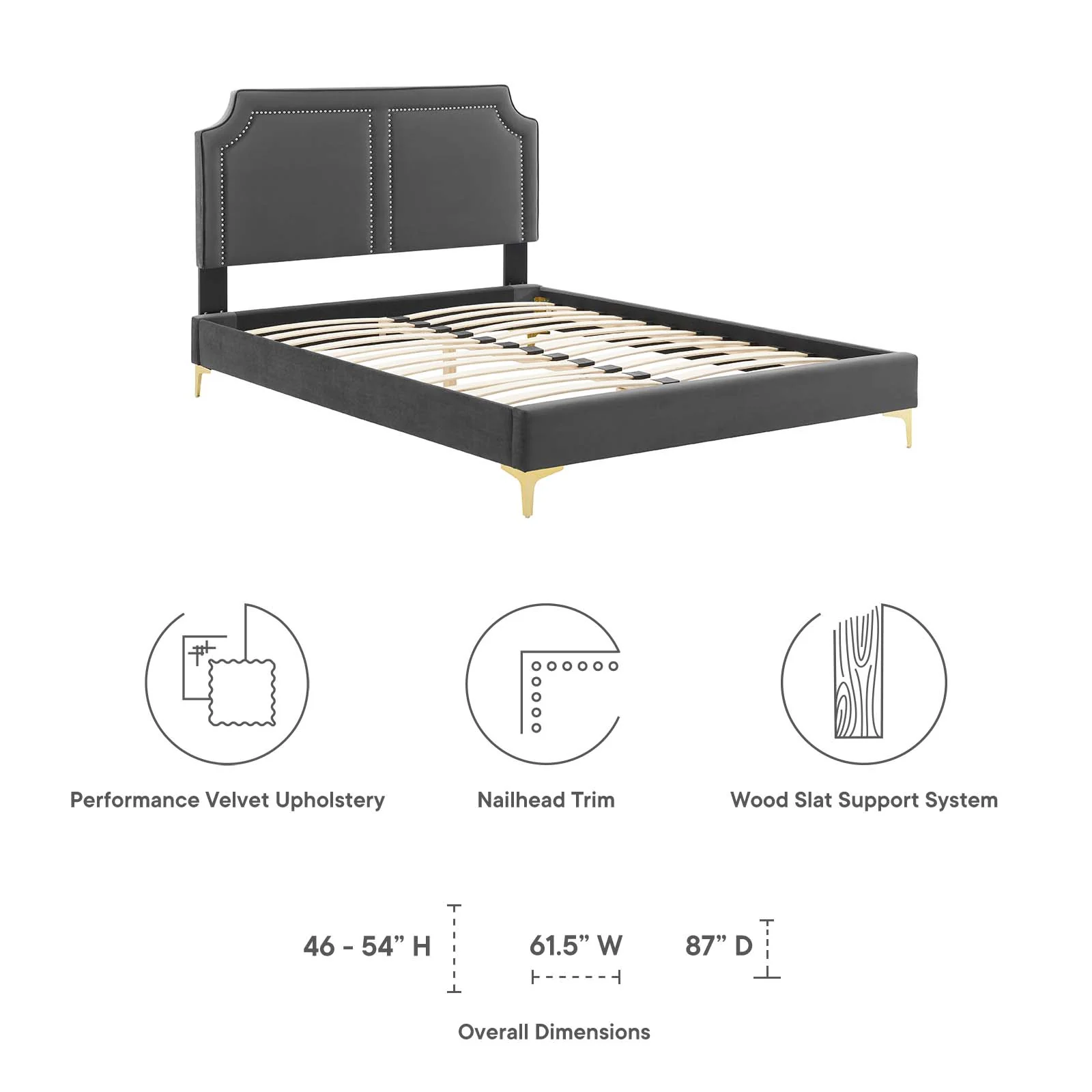 Novi Performance Velvet King Bed By Modway - MOD-6833 - Image 10