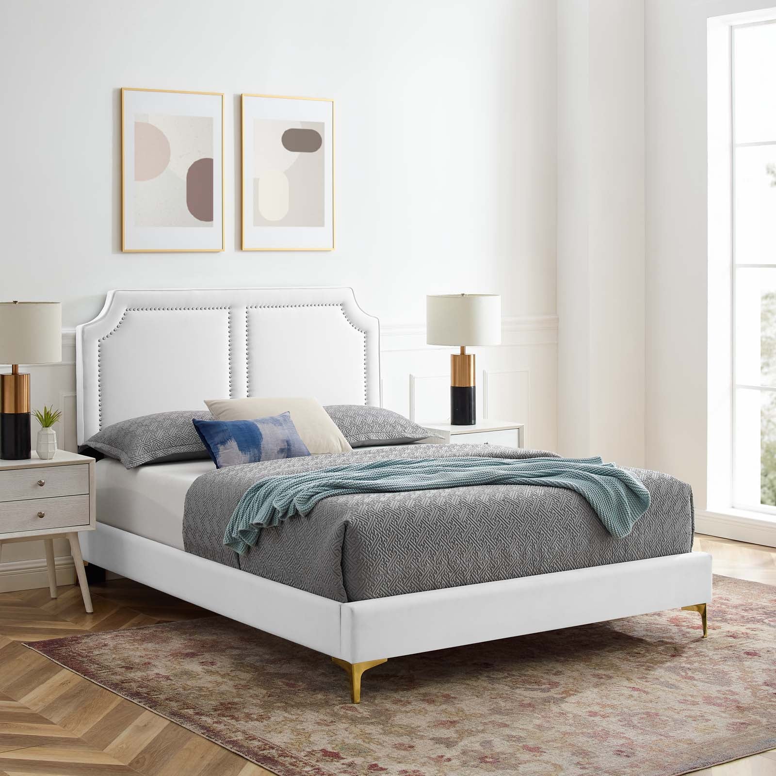 Novi Performance Velvet Queen Bed By Modway - MOD-6818 - Image 34